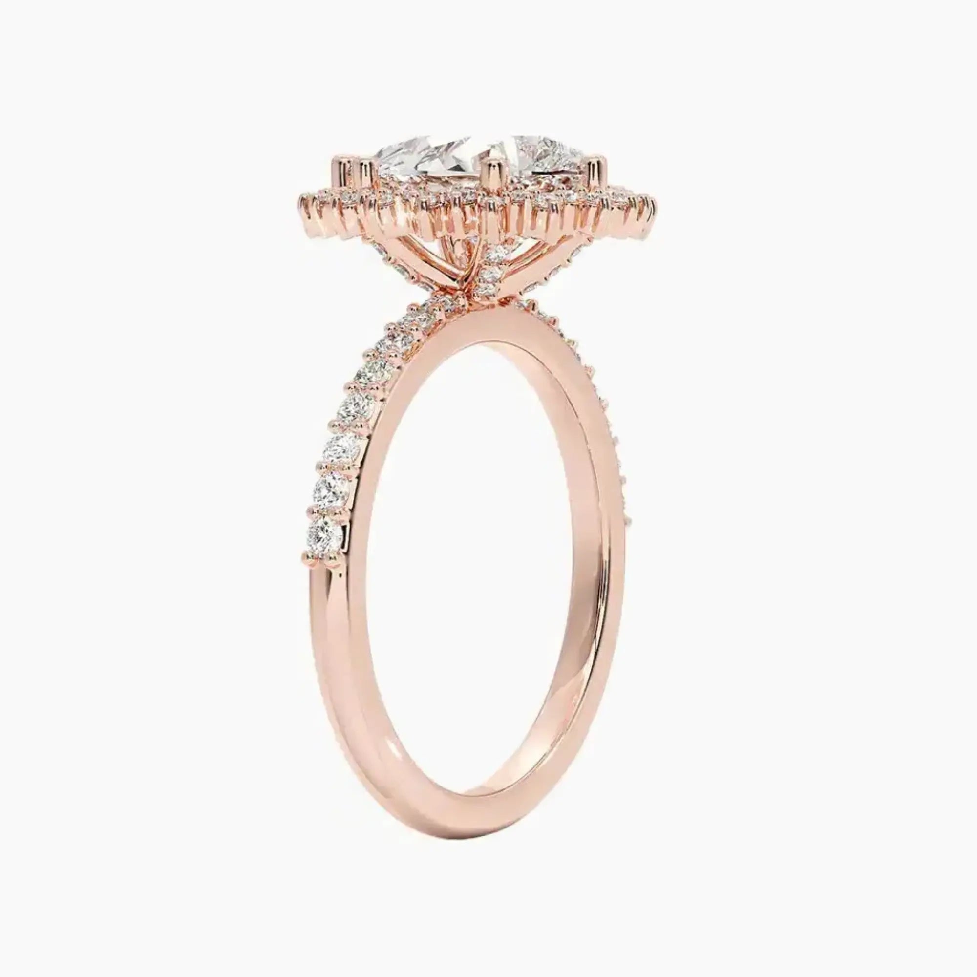 OBSER407 - Coraline Halo Pear engagement ring setting view 5
