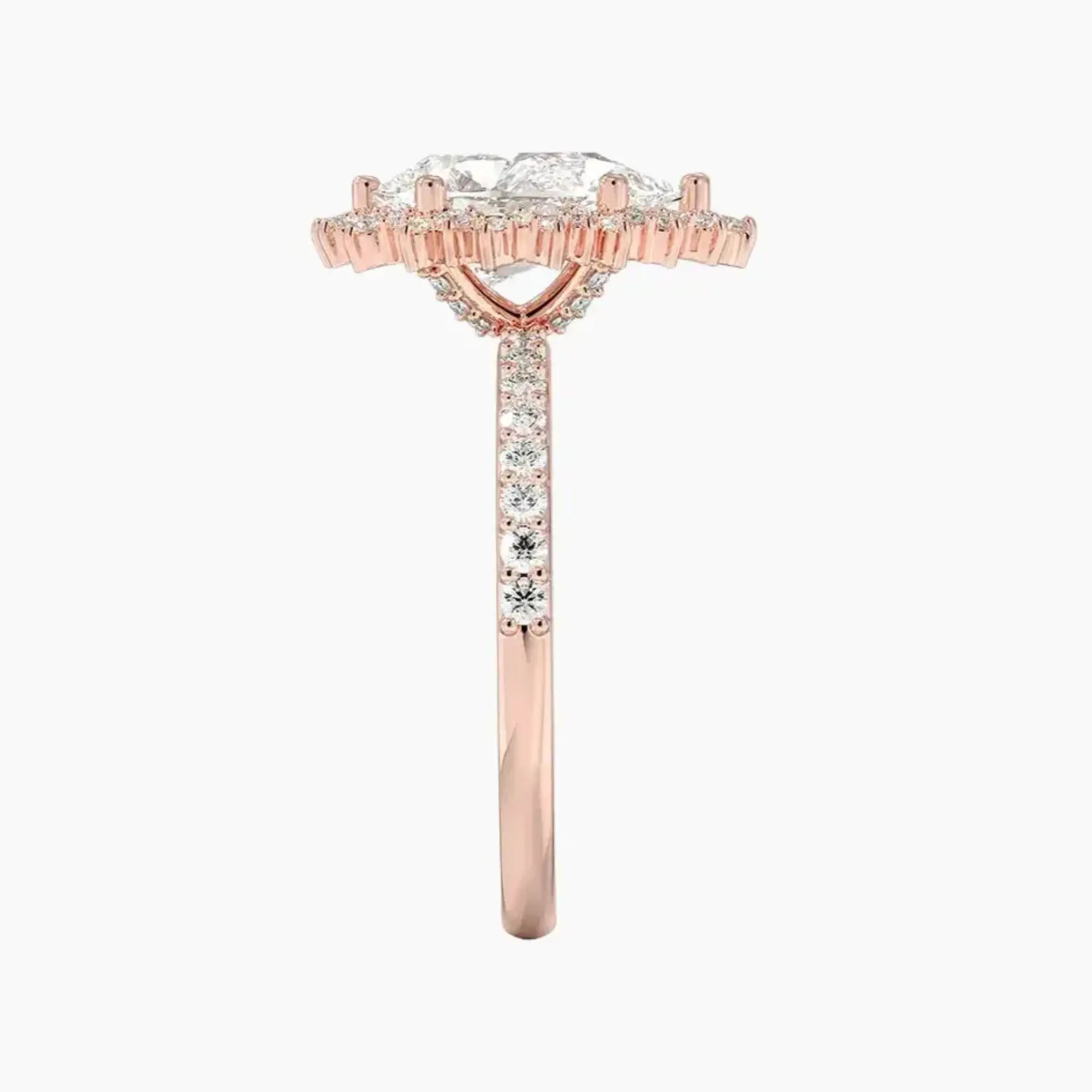 OBSER407 - Coraline Halo Pear engagement ring setting view 6