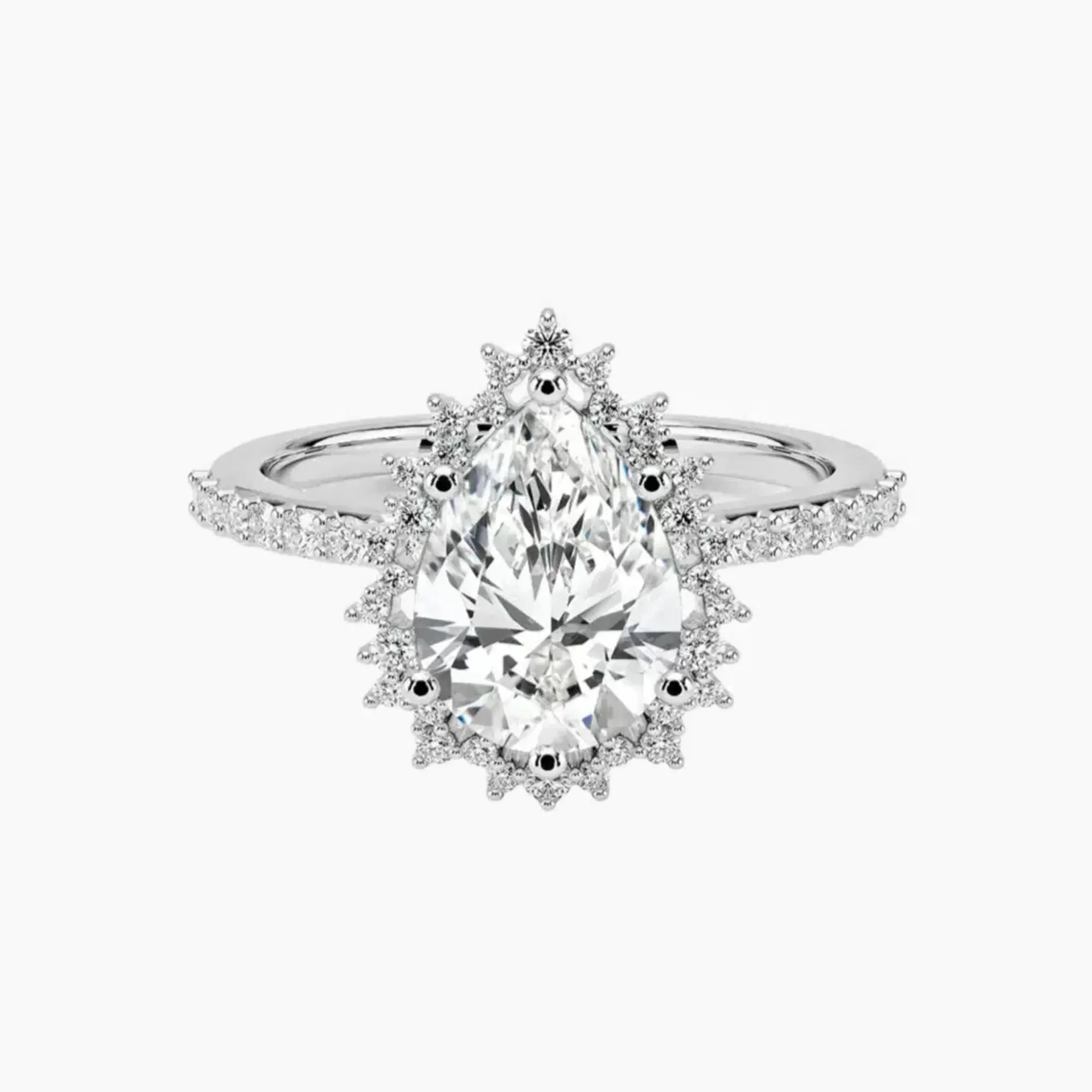 OBSER407 - Coraline Halo Pear engagement ring setting view 1