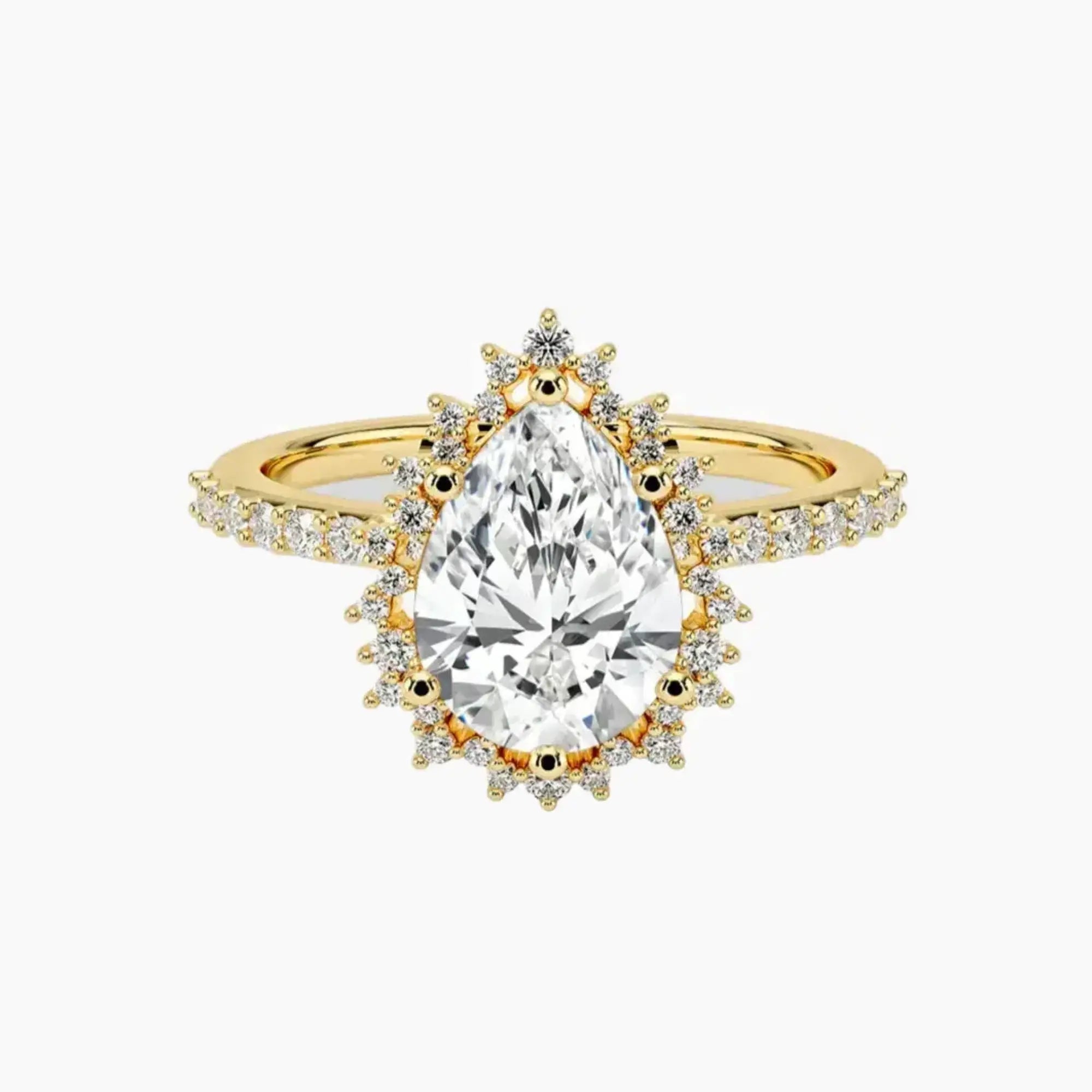 OBSER407 - Coraline Halo Pear engagement ring setting view 7