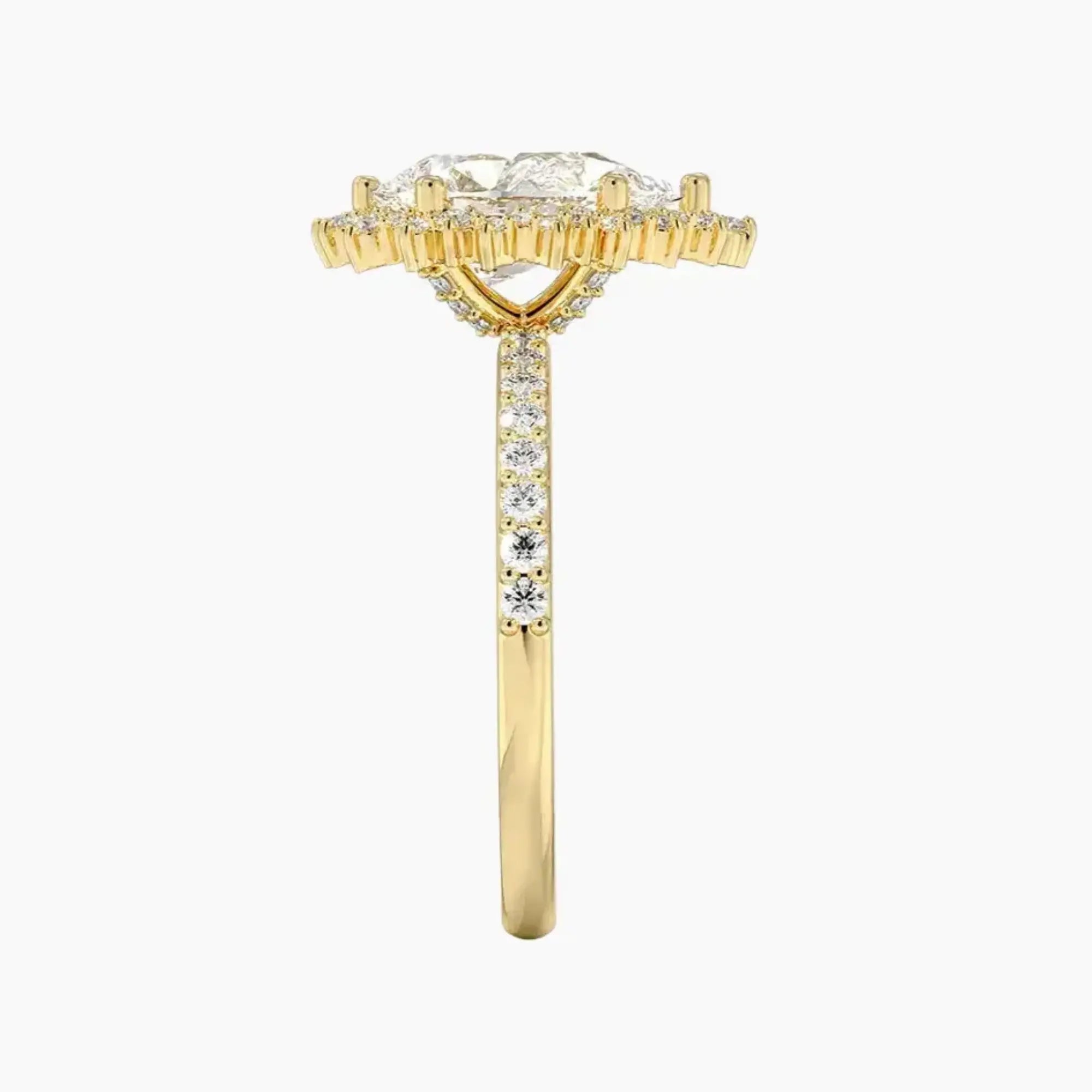OBSER407 - Coraline Halo Pear engagement ring setting view 9