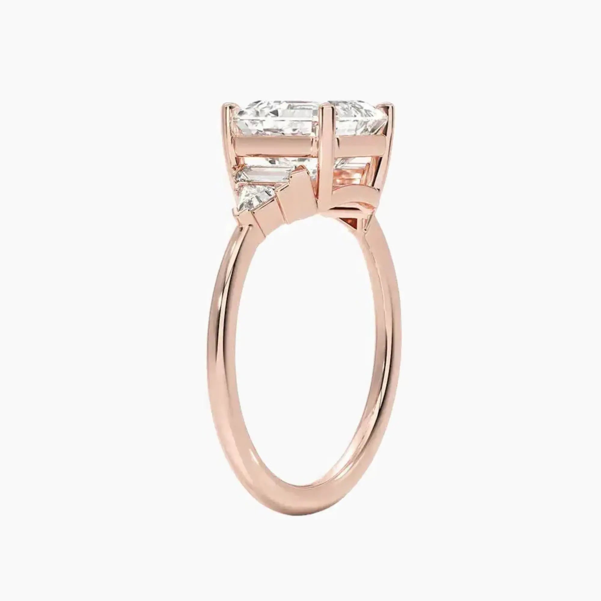 OBSER325 - Honora Five Stone Asscher engagement ring setting view 5