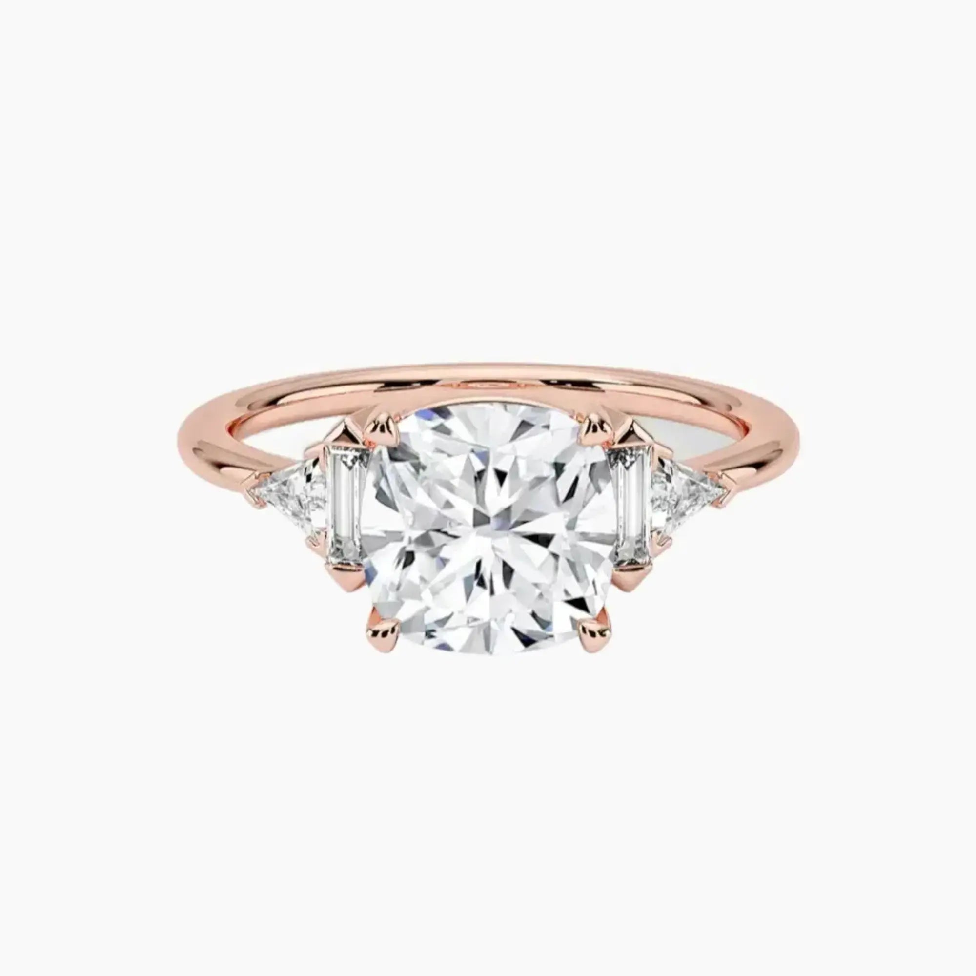 OBSER330 - Honora Five Stone Cushion engagement ring setting view 4