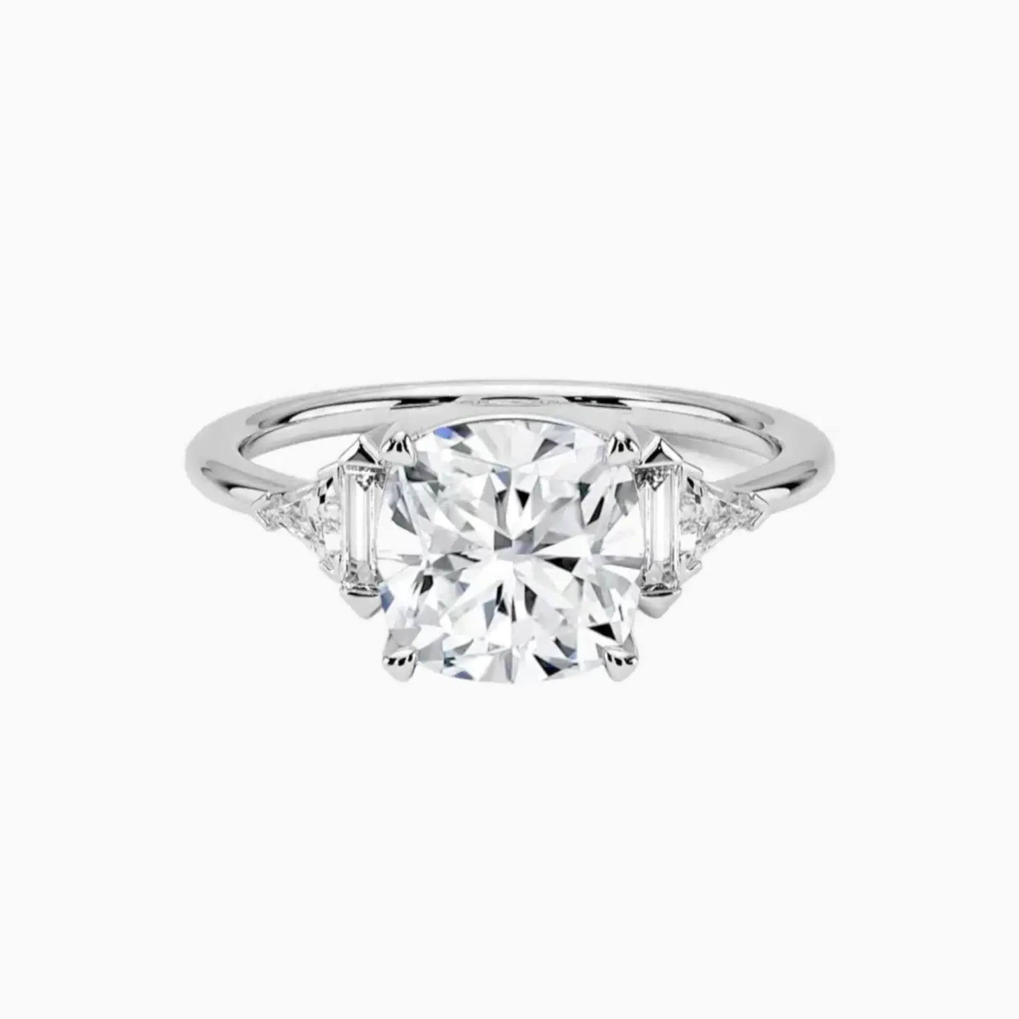 OBSER330 - Honora Five Stone Cushion engagement ring setting view 1