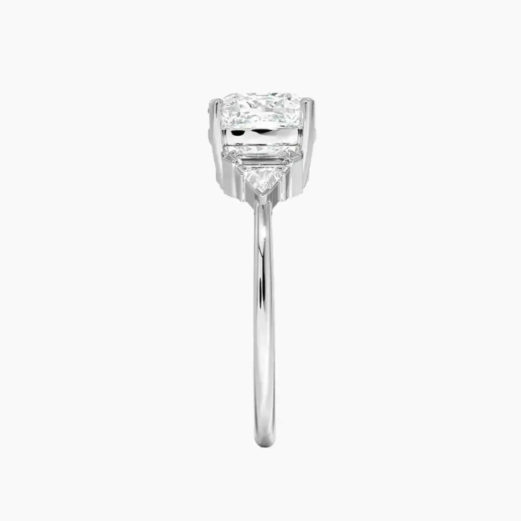 OBSER330 - Honora Five Stone Cushion engagement ring setting view 3