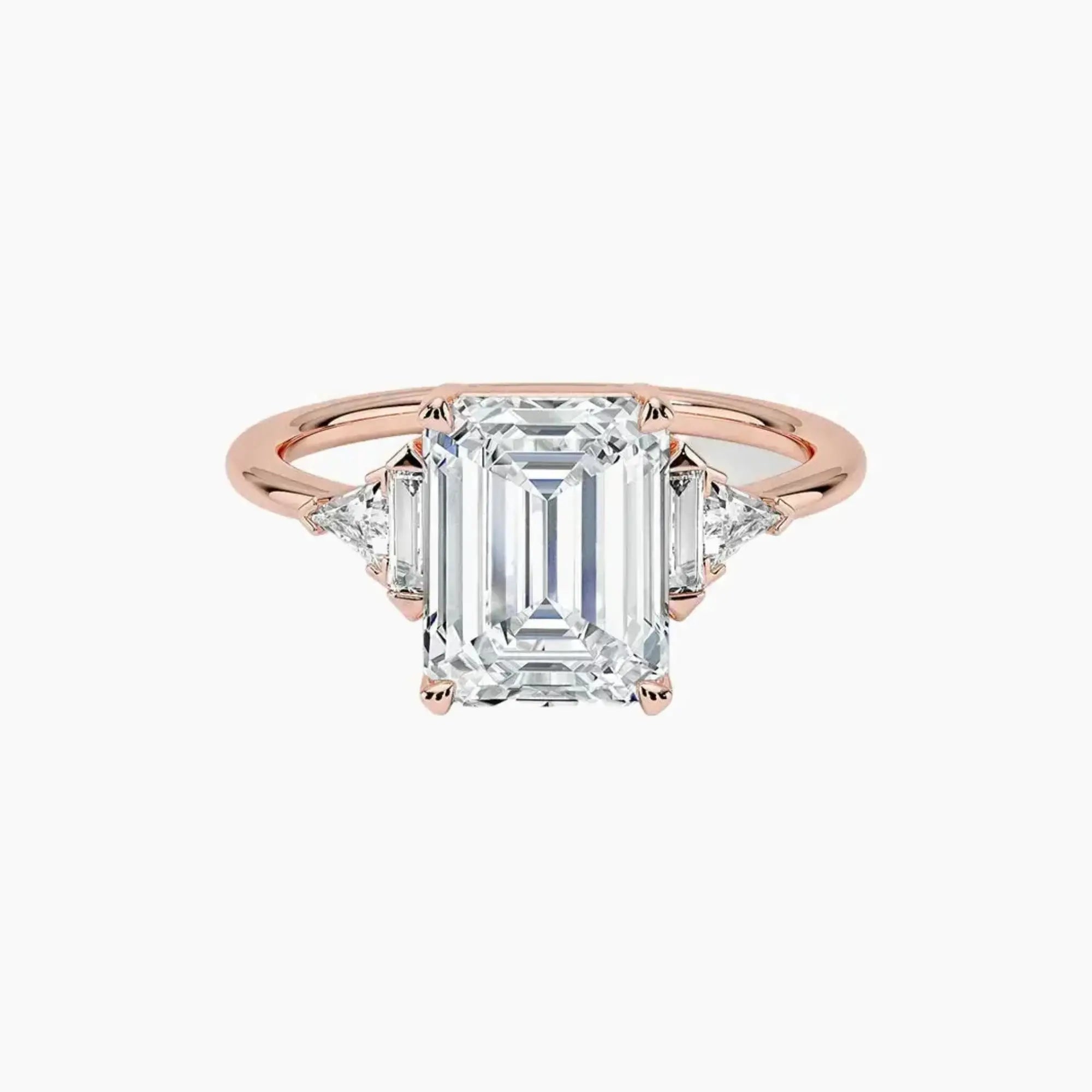 OBSER327 - Honora Five Stone Emerald engagement ring setting view 4