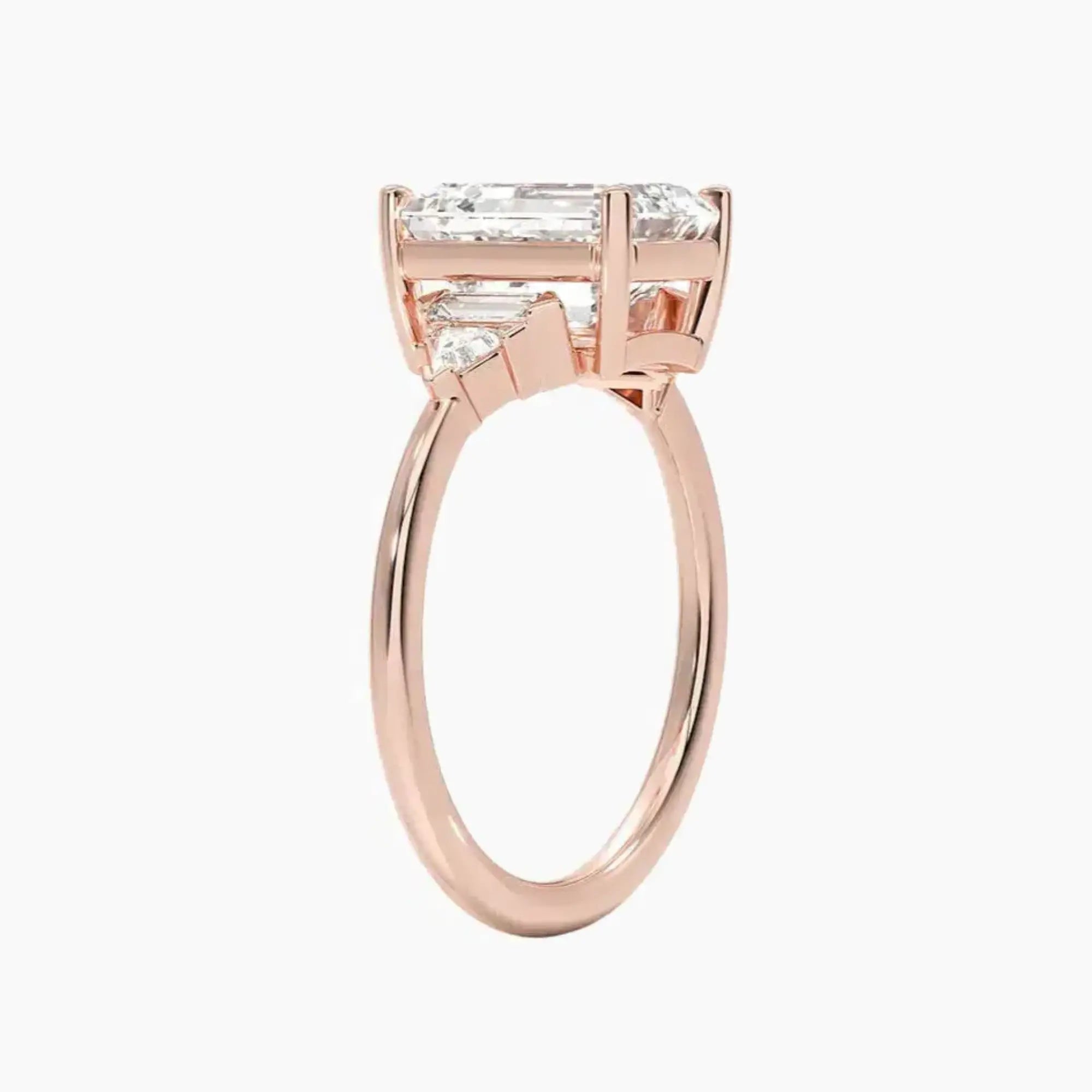 OBSER327 - Honora Five Stone Emerald engagement ring setting view 5