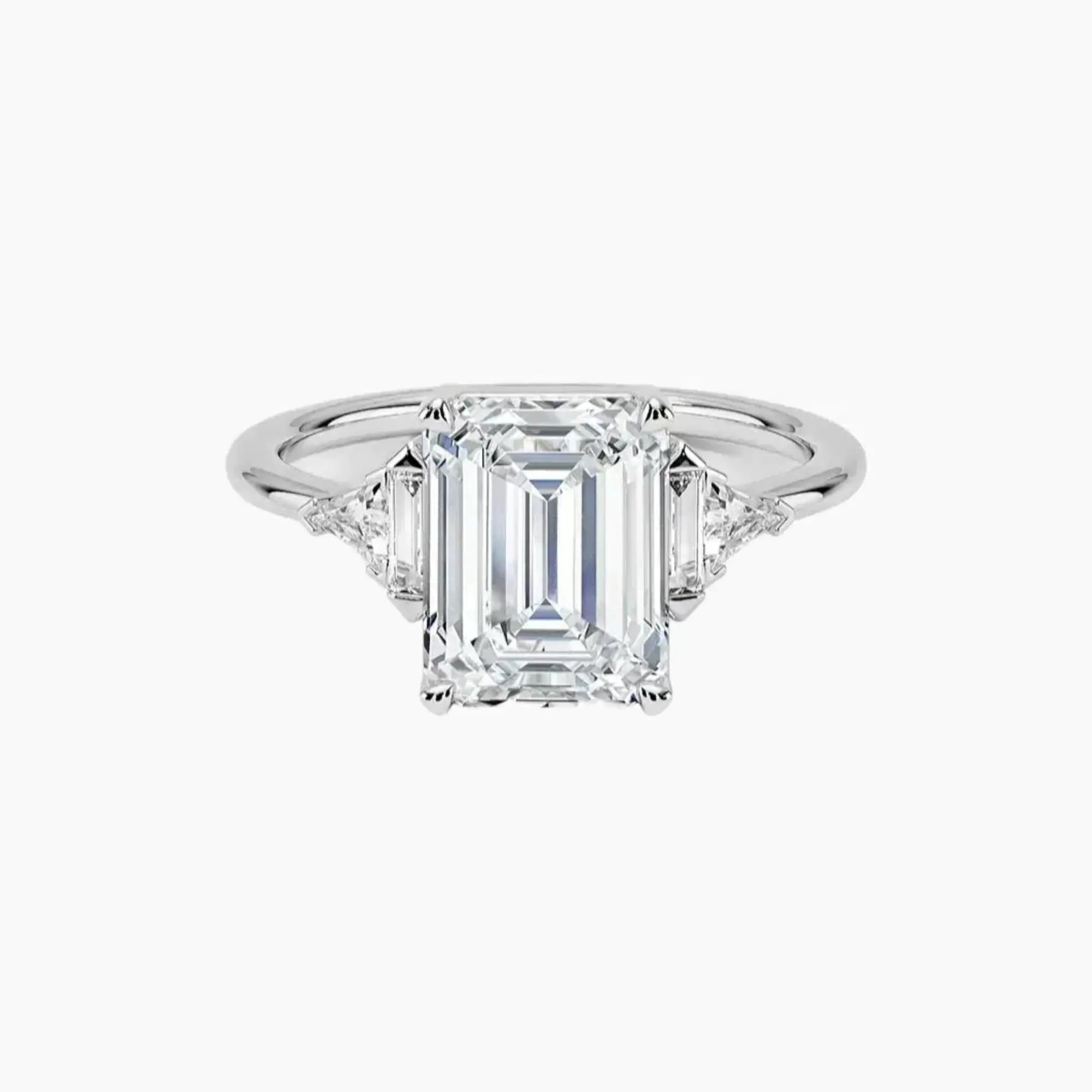 OBSER327 - Honora Five Stone Emerald engagement ring setting view 1