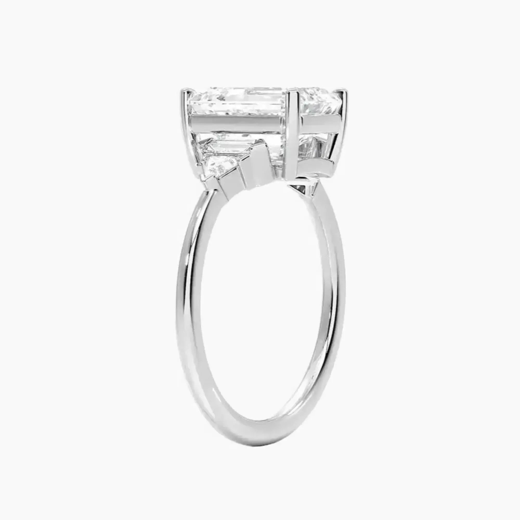 OBSER327 - Honora Five Stone Emerald engagement ring setting view 2
