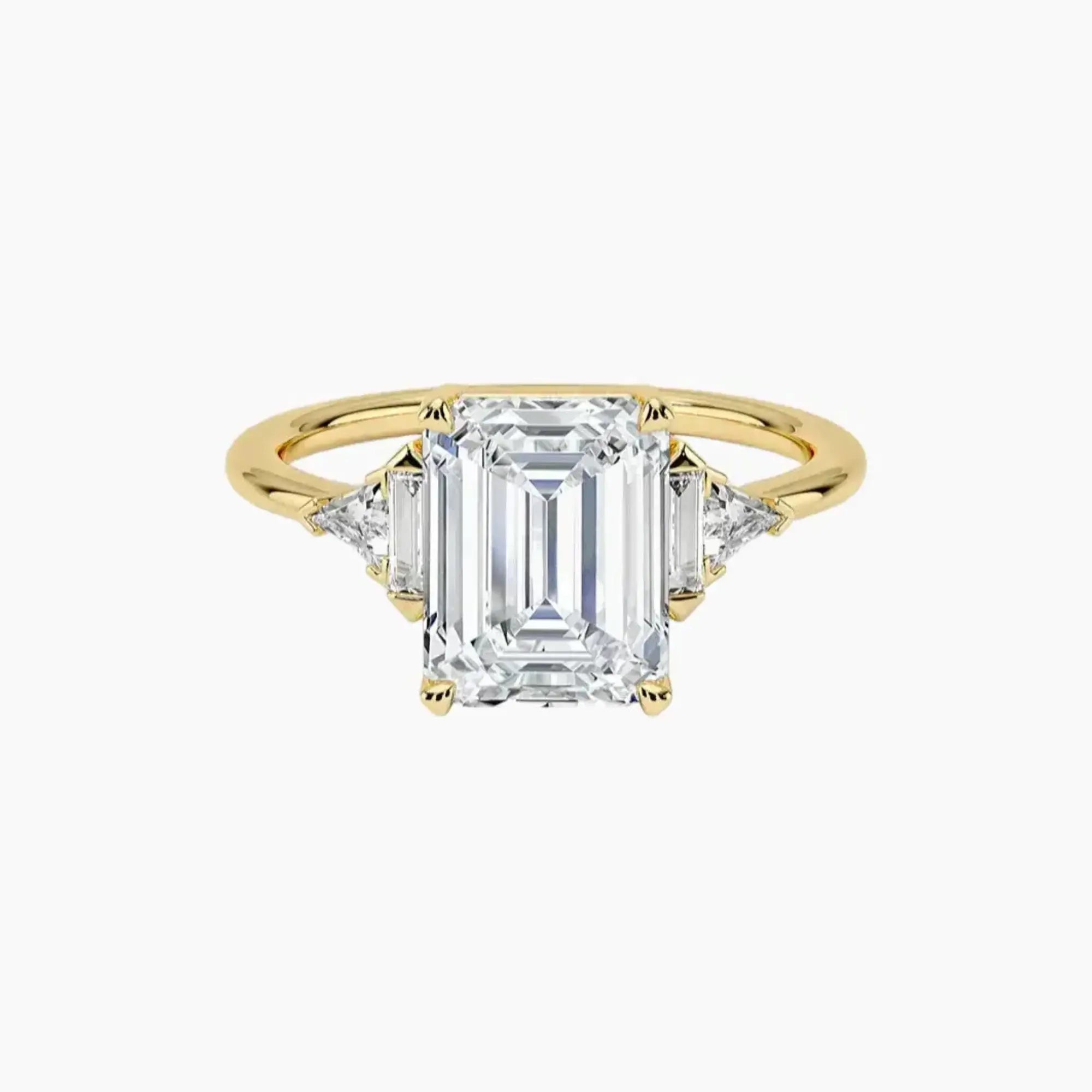 OBSER327 - Honora Five Stone Emerald engagement ring setting view 7