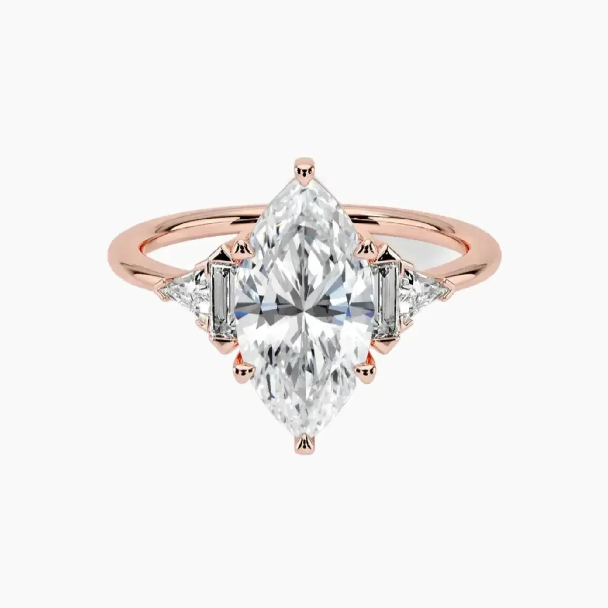 OBSER326 - Honora Five Stone Marquise engagement ring setting view 4