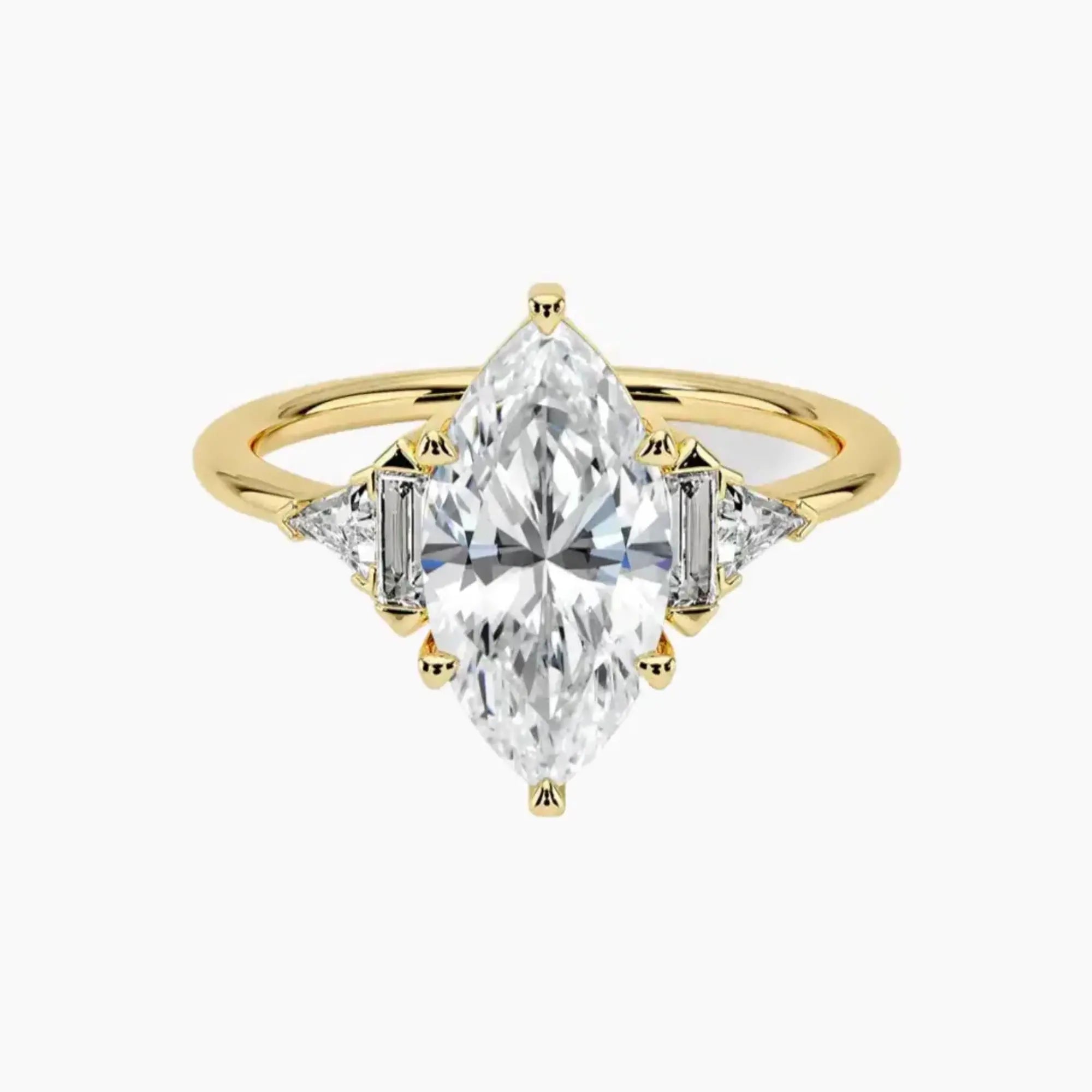 OBSER326 - Honora Five Stone Marquise engagement ring setting view 7