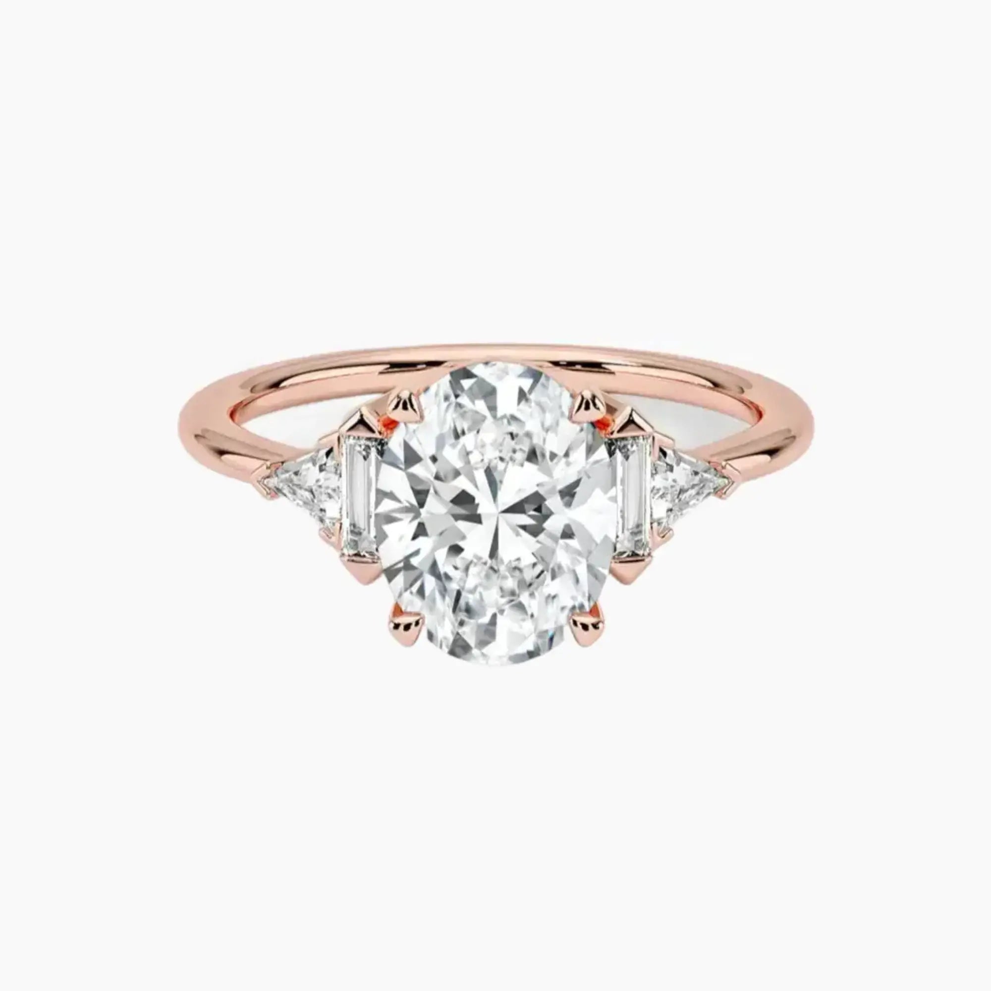 OBSER331 - Honora Five Stone Oval engagement ring setting view 4