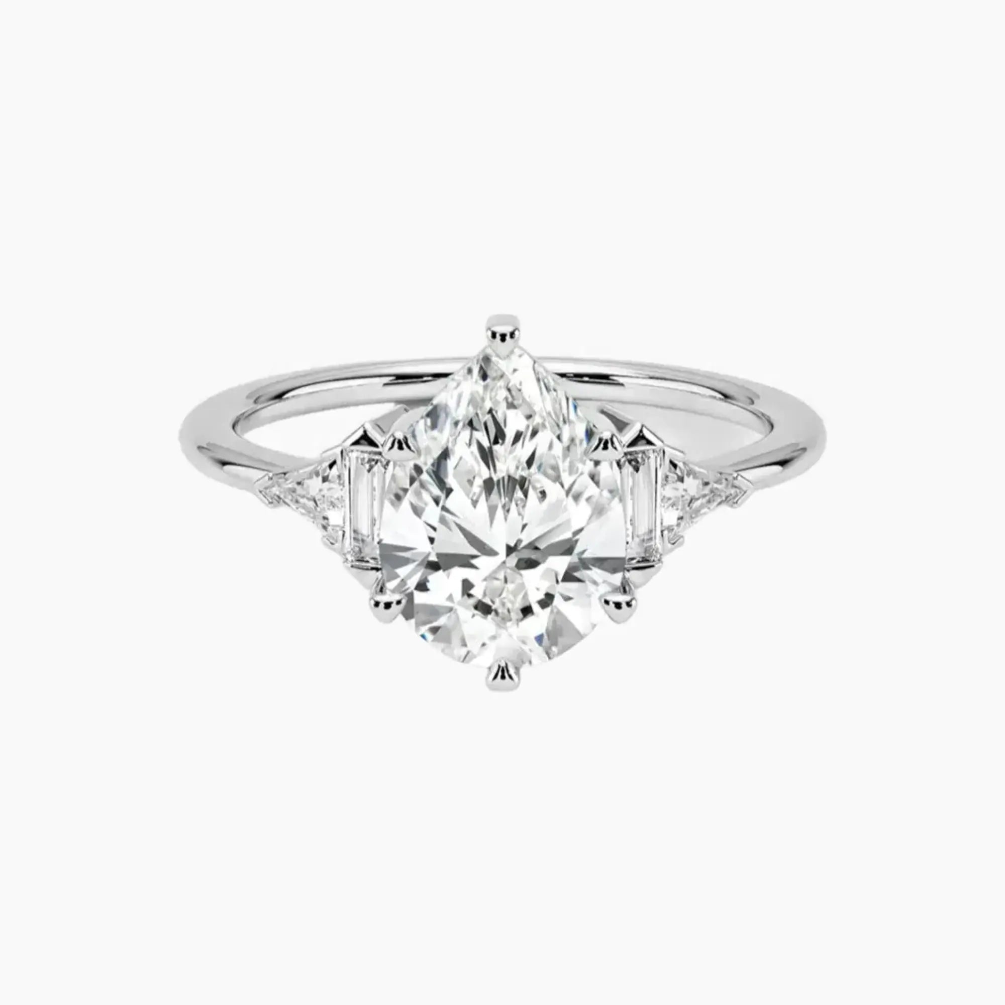 OBSER329 - Honora Five Stone Pear engagement ring setting view 1