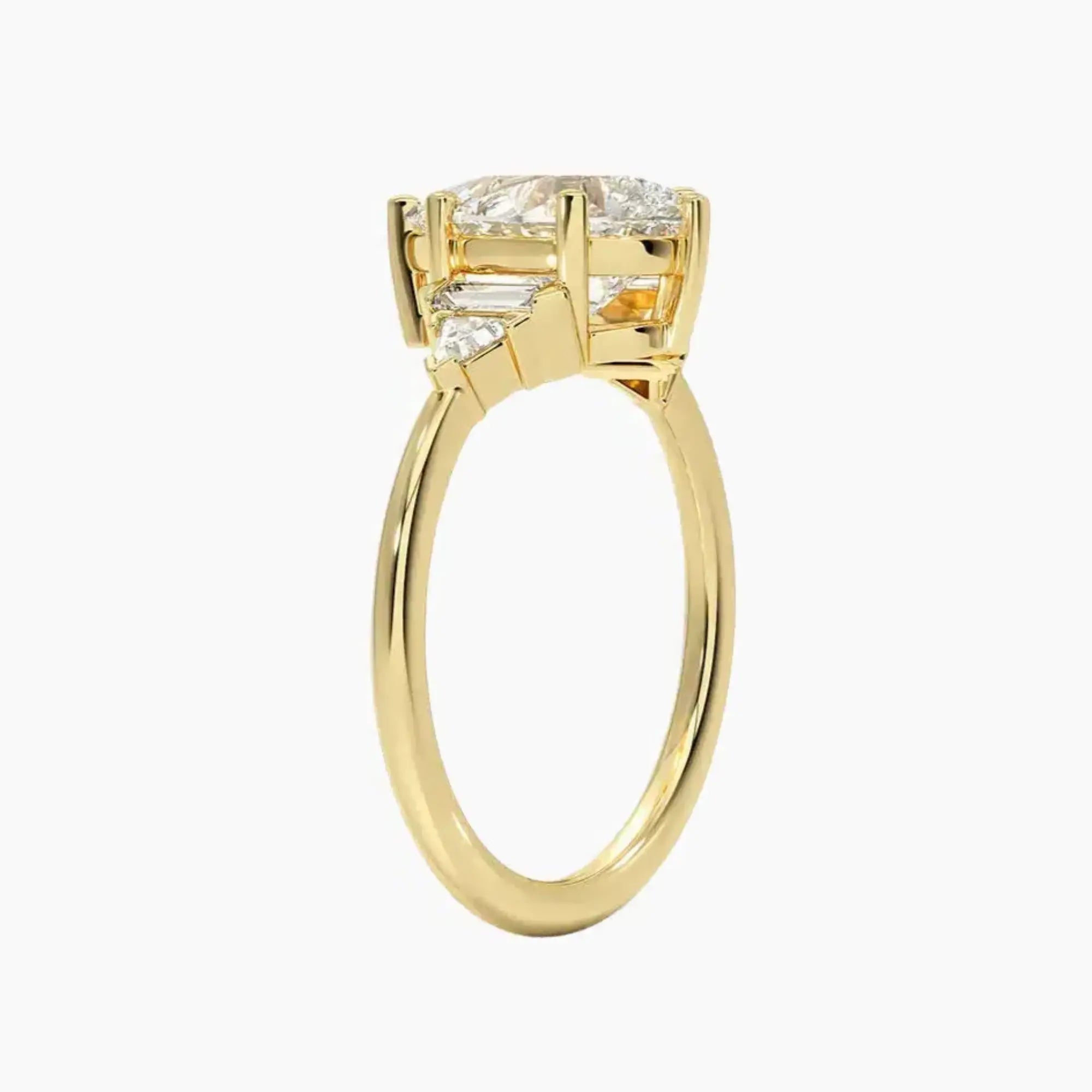 OBSER329 - Honora Five Stone Pear engagement ring setting view 8