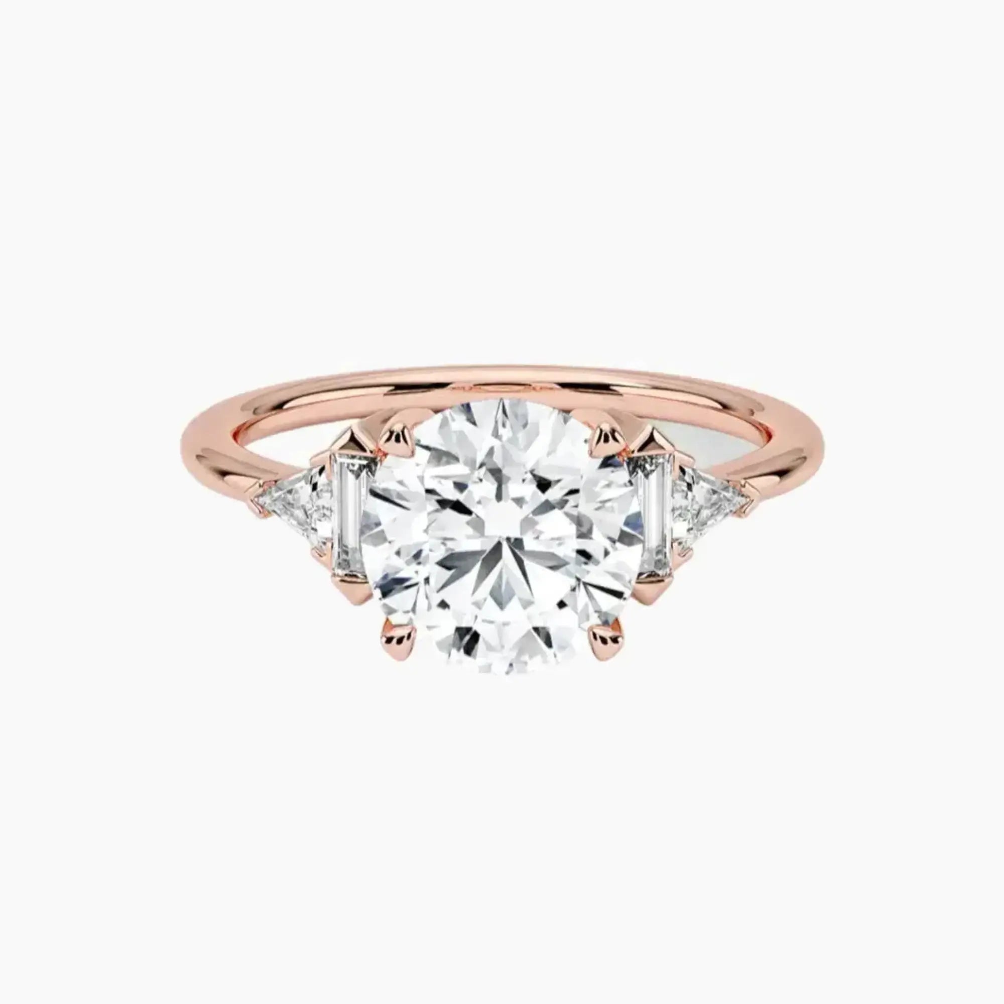 OBSER332 - Honora Five Stone Round engagement ring setting view 4