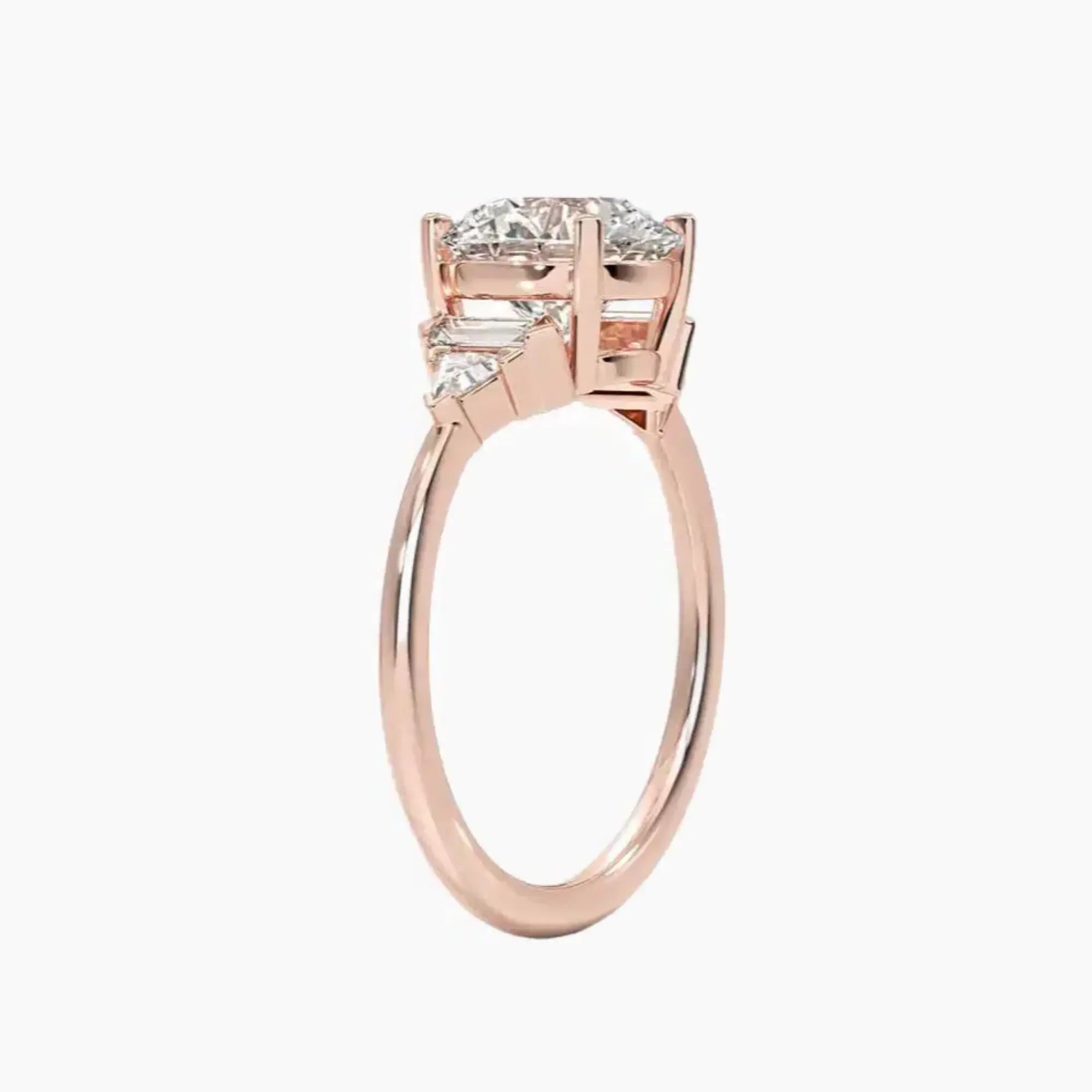 OBSER332 - Honora Five Stone Round engagement ring setting view 5