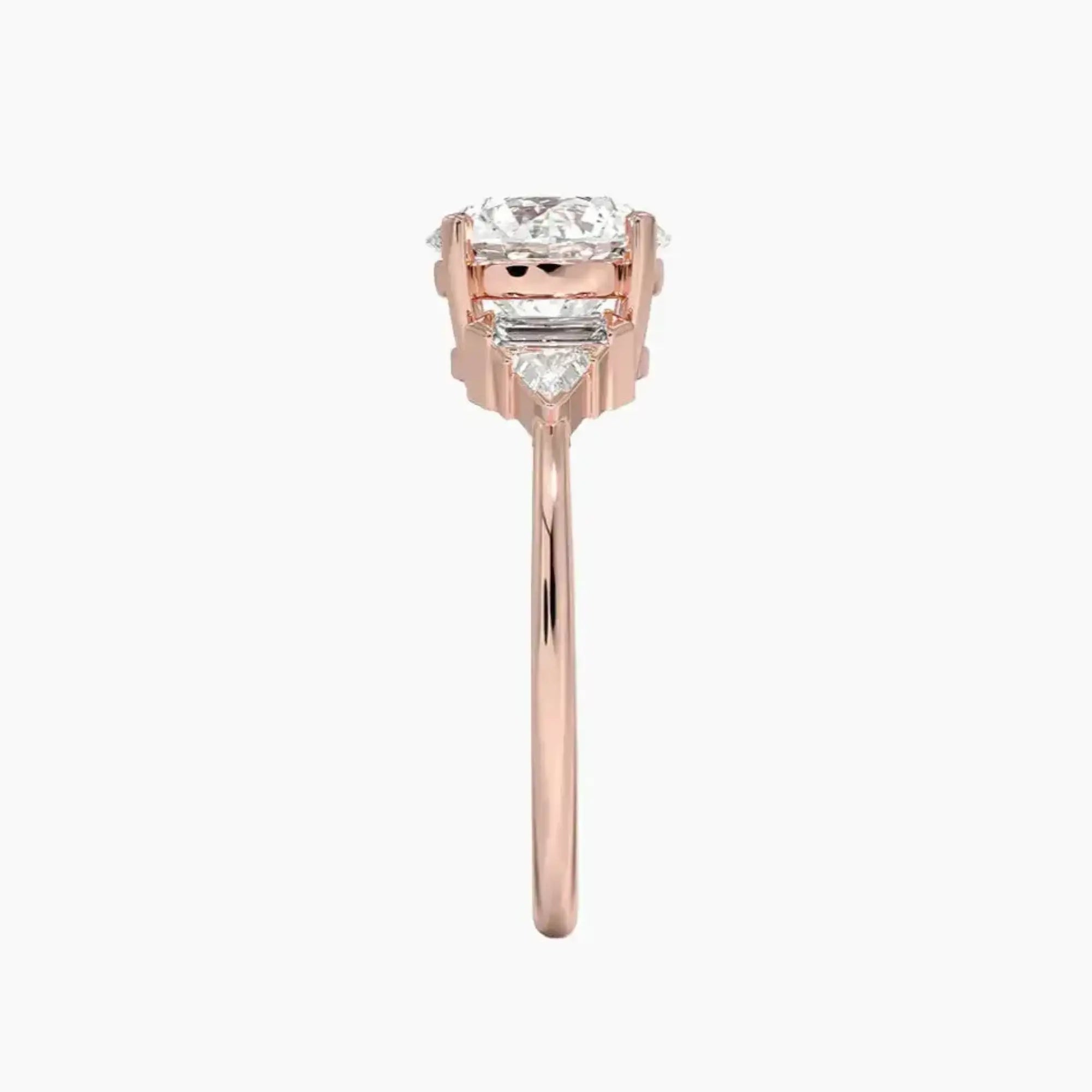 OBSER332 - Honora Five Stone Round engagement ring setting view 6