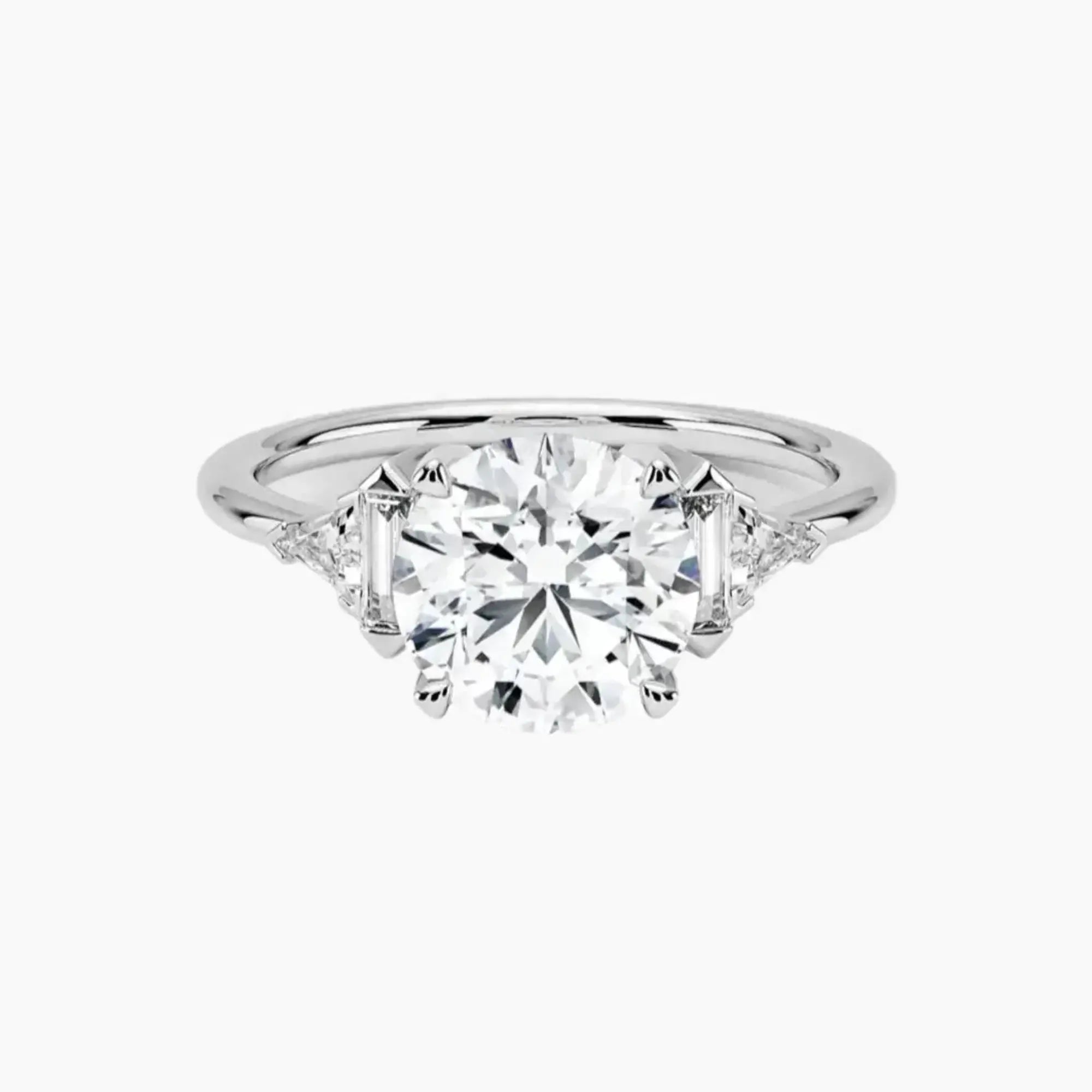 OBSER332 - Honora Five Stone Round engagement ring setting view 1