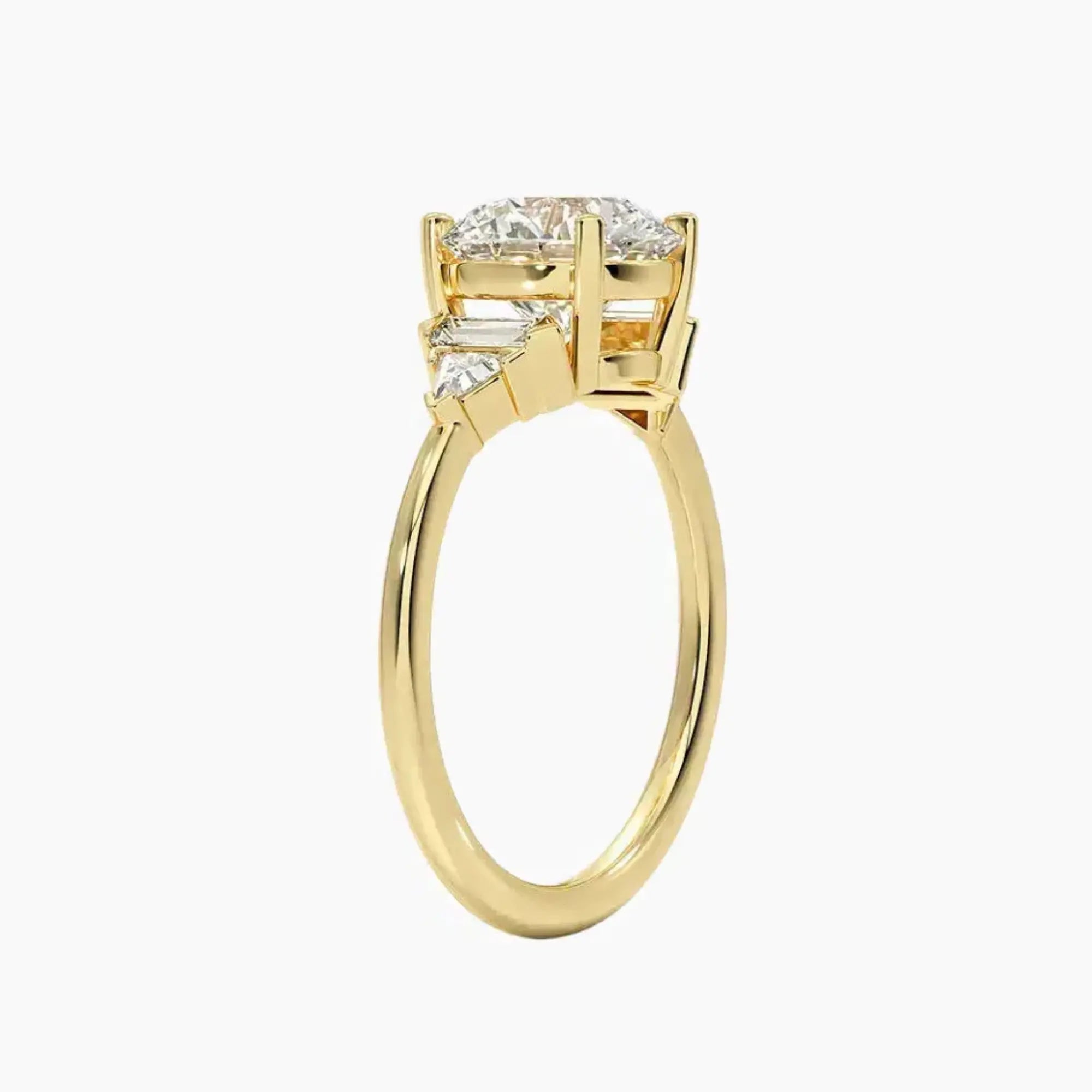 OBSER332 - Honora Five Stone Round engagement ring setting view 8