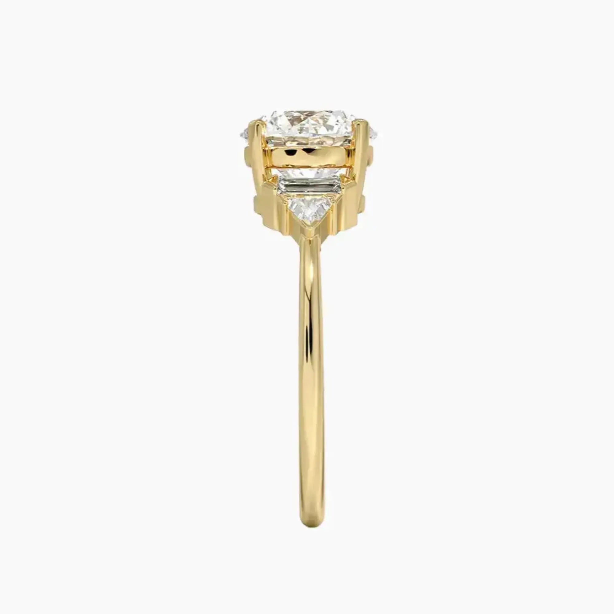 OBSER332 - Honora Five Stone Round engagement ring setting view 9