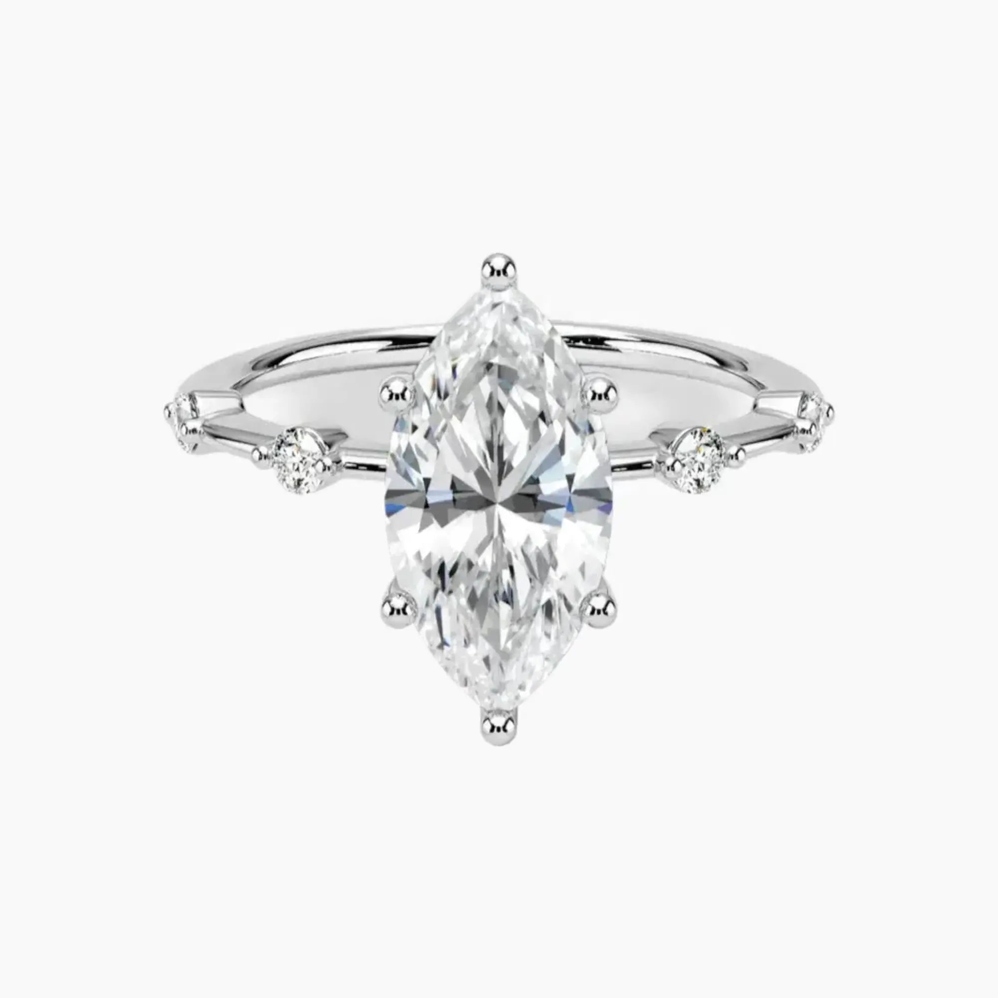 OBSER015 - Sena Marquise engagement ring setting view 1