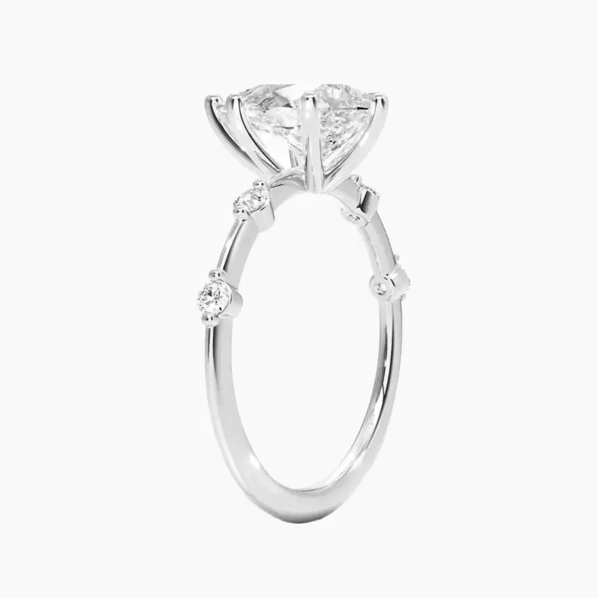 OBSER257 - Sena Pear engagement ring setting view 2