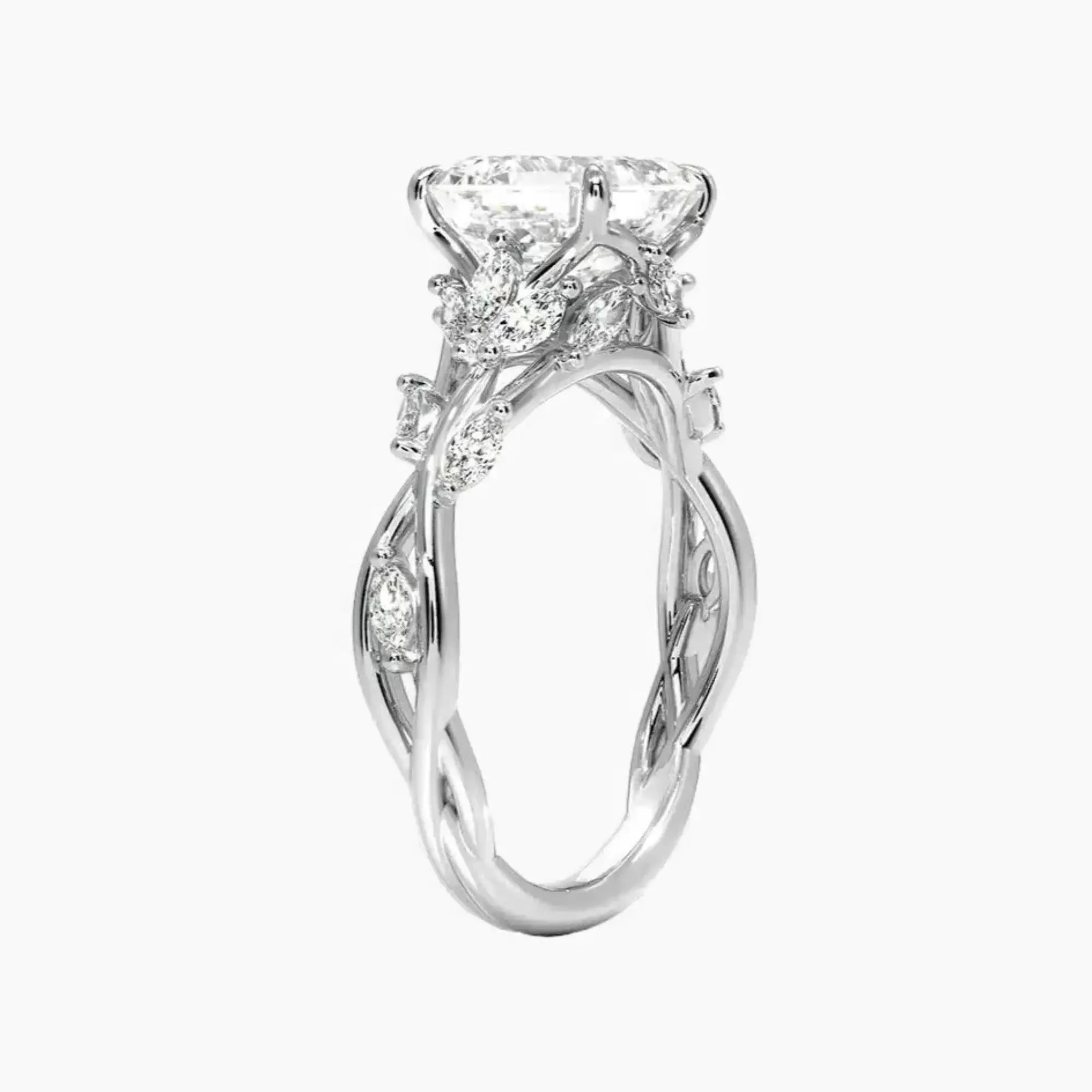 OBSER139 - Melia Asscher engagement ring setting view 2