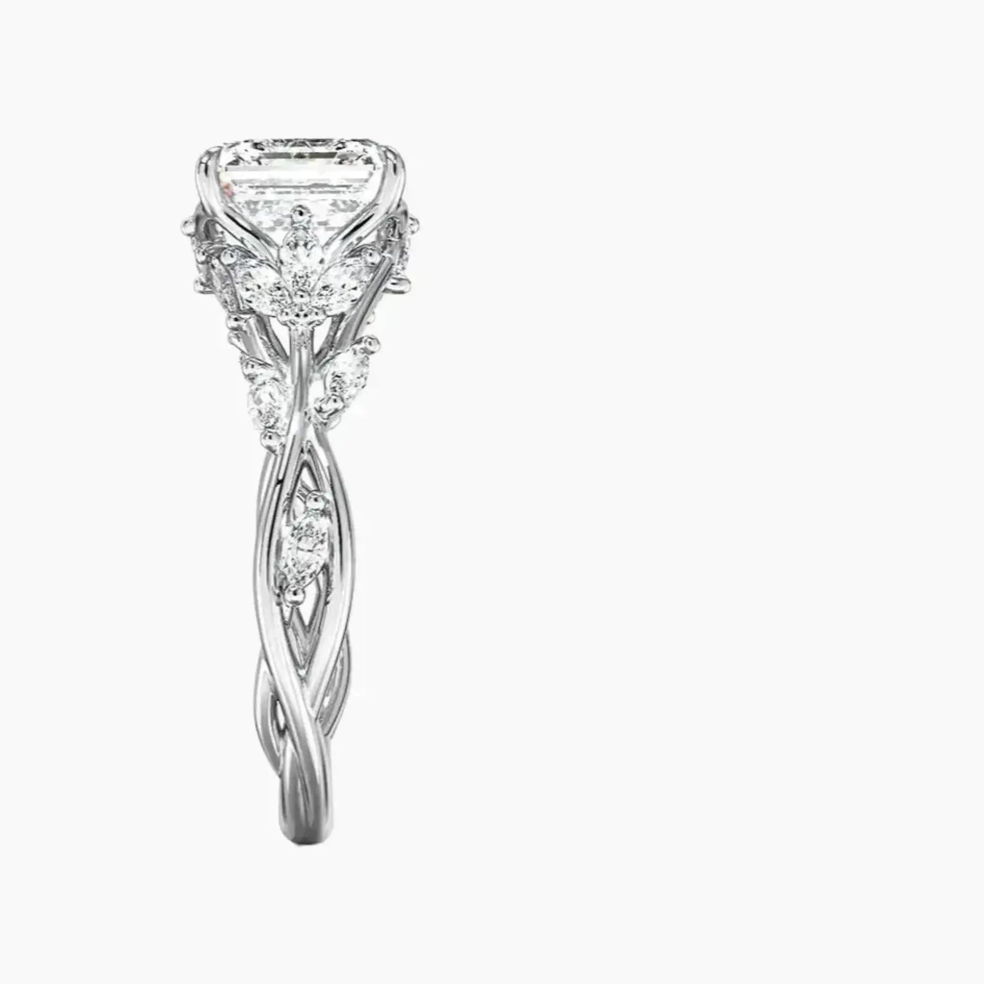 OBSER139 - Melia Asscher engagement ring setting view 3