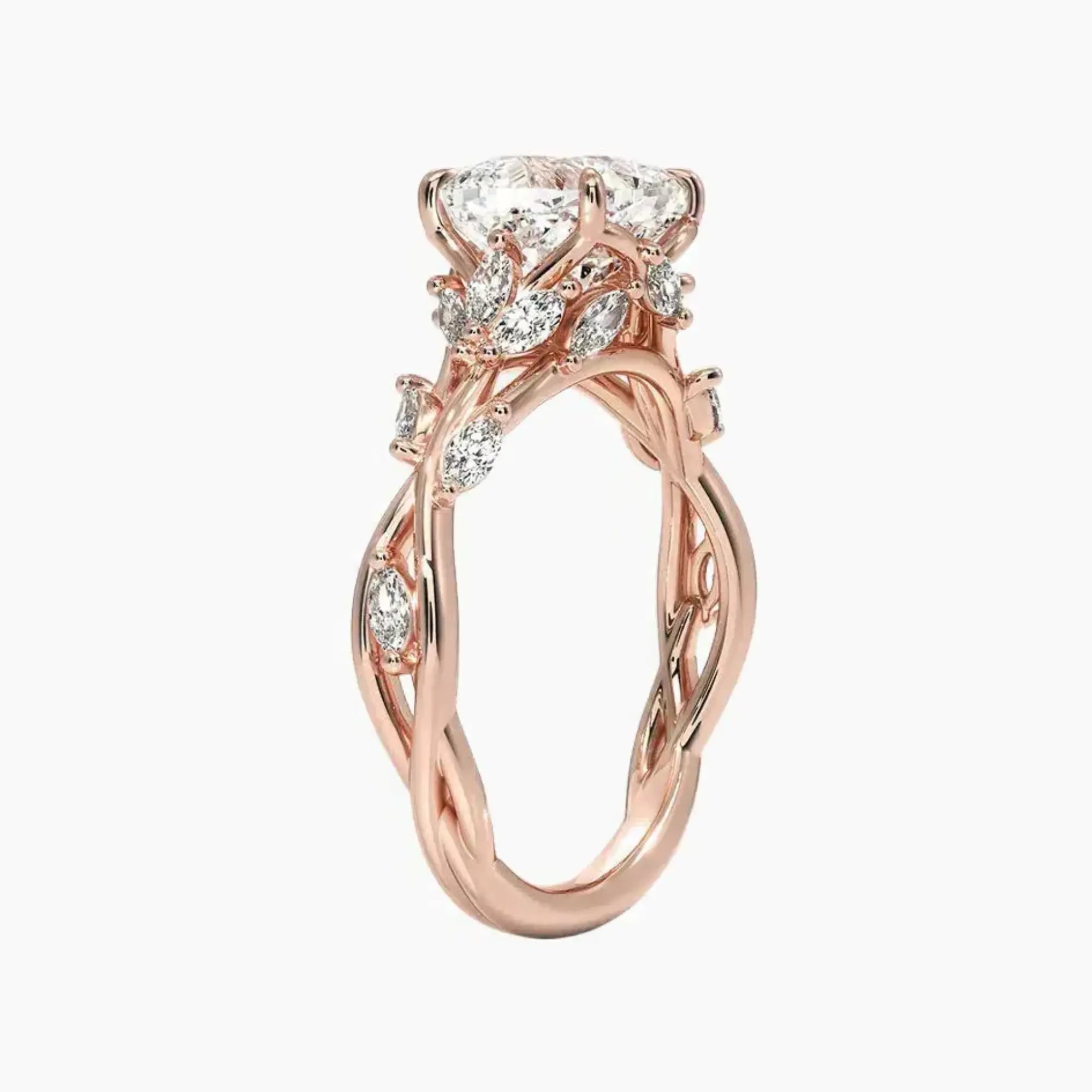 OBSER140 - Melia Cushion engagement ring setting view 5