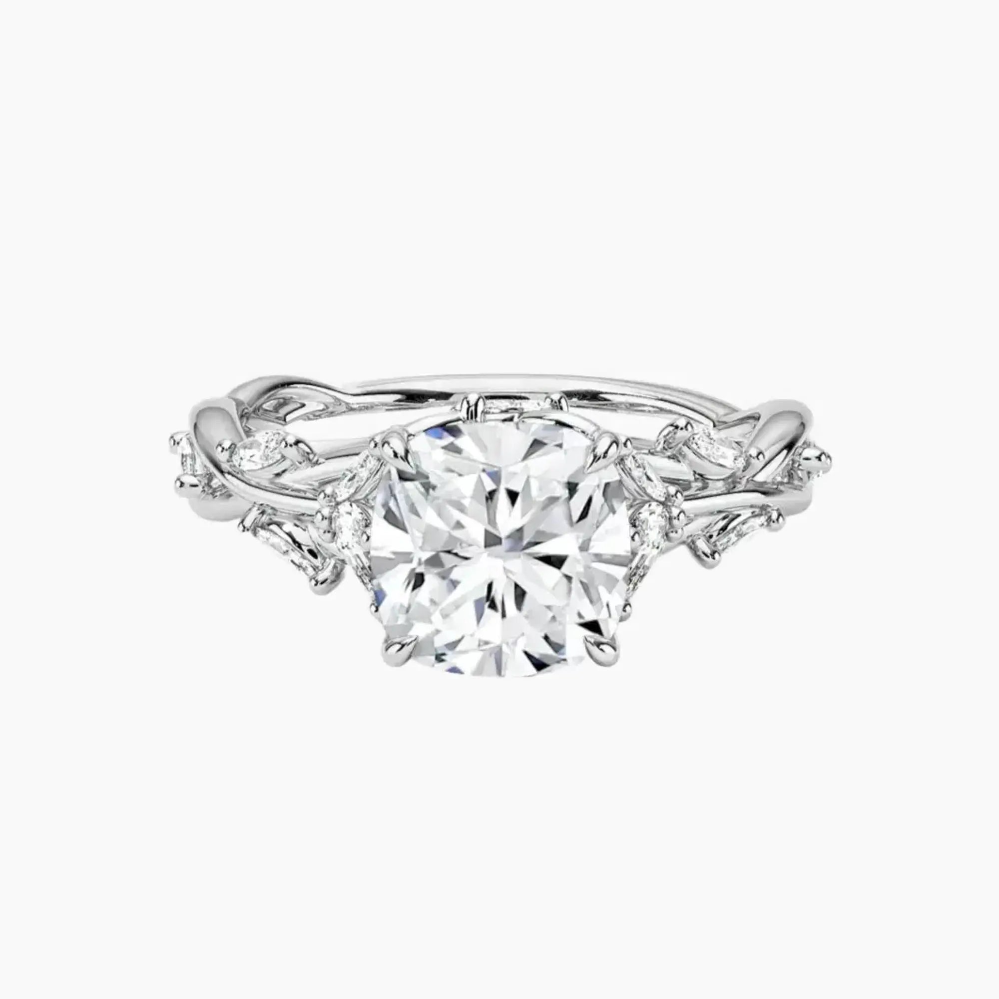 OBSER140 - Melia Cushion engagement ring setting view 1