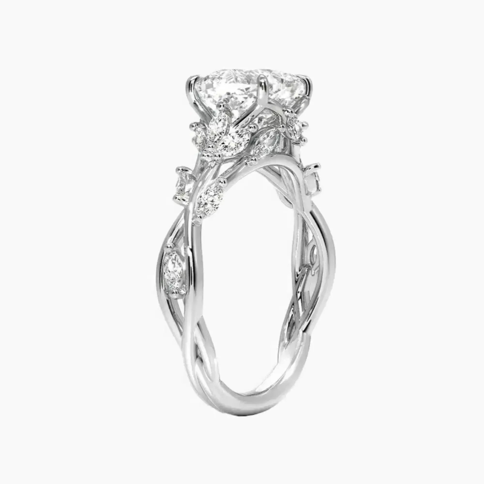 OBSER140 - Melia Cushion engagement ring setting view 2