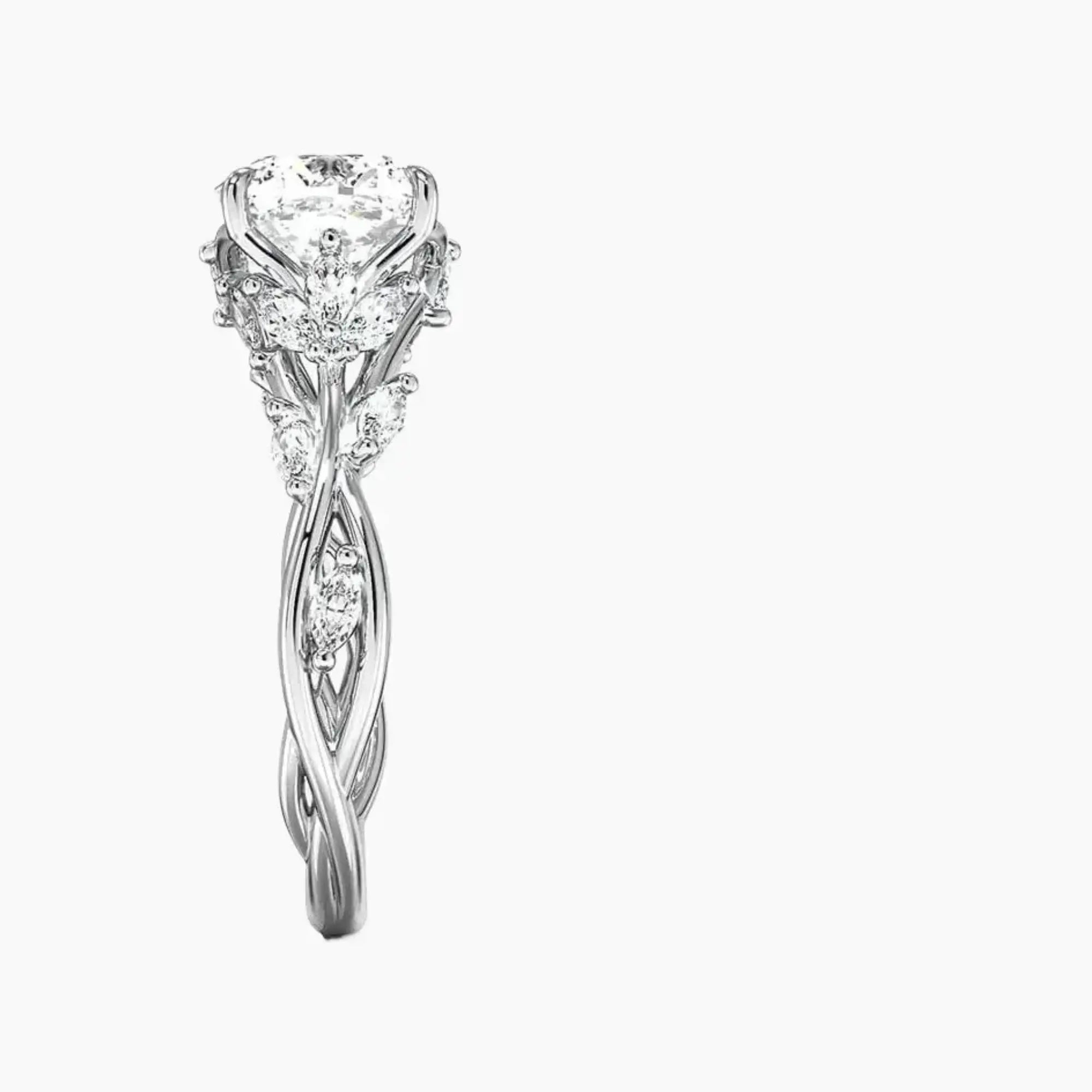 OBSER140 - Melia Cushion engagement ring setting view 3