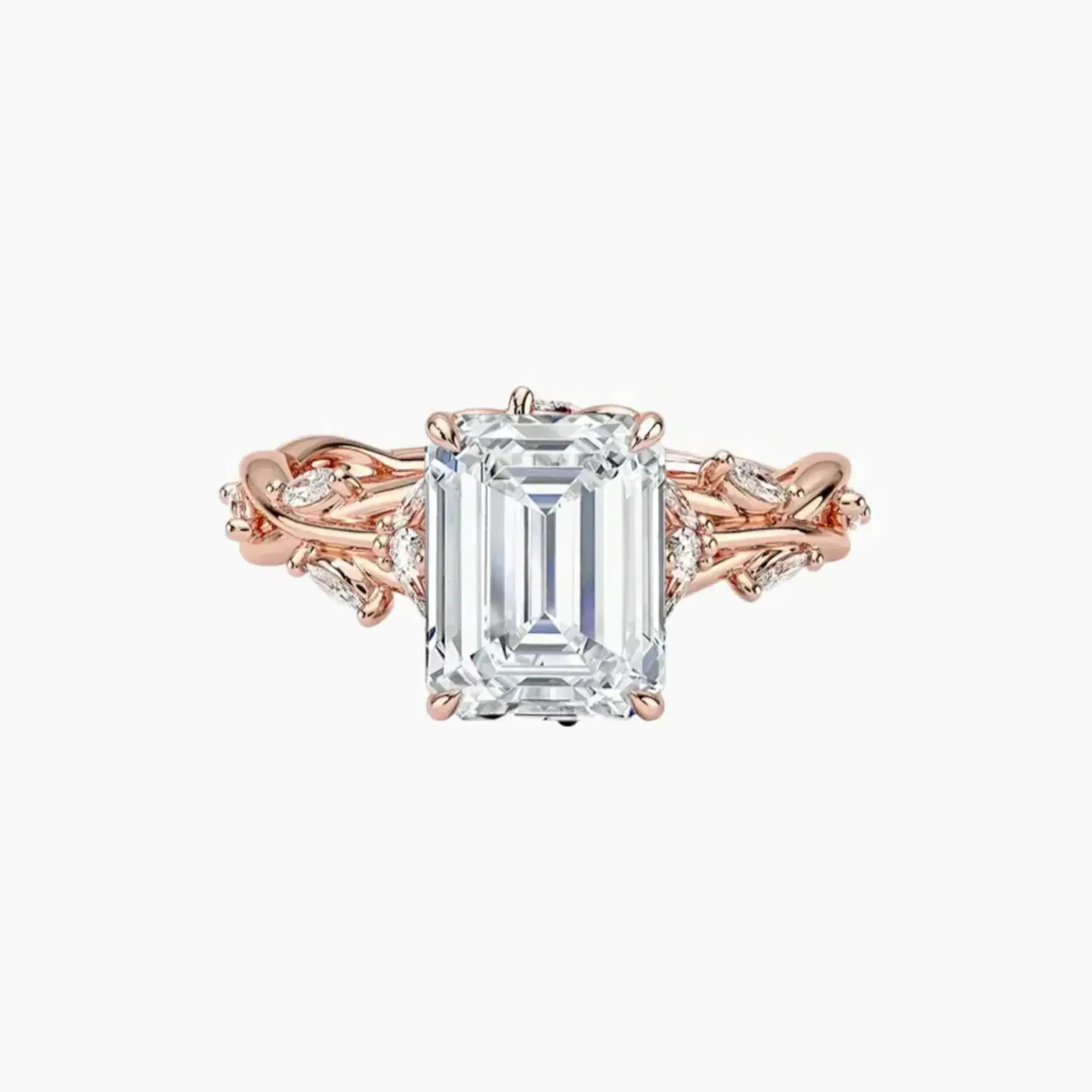 OBSER262 - Melia Emerald engagement ring setting view 4