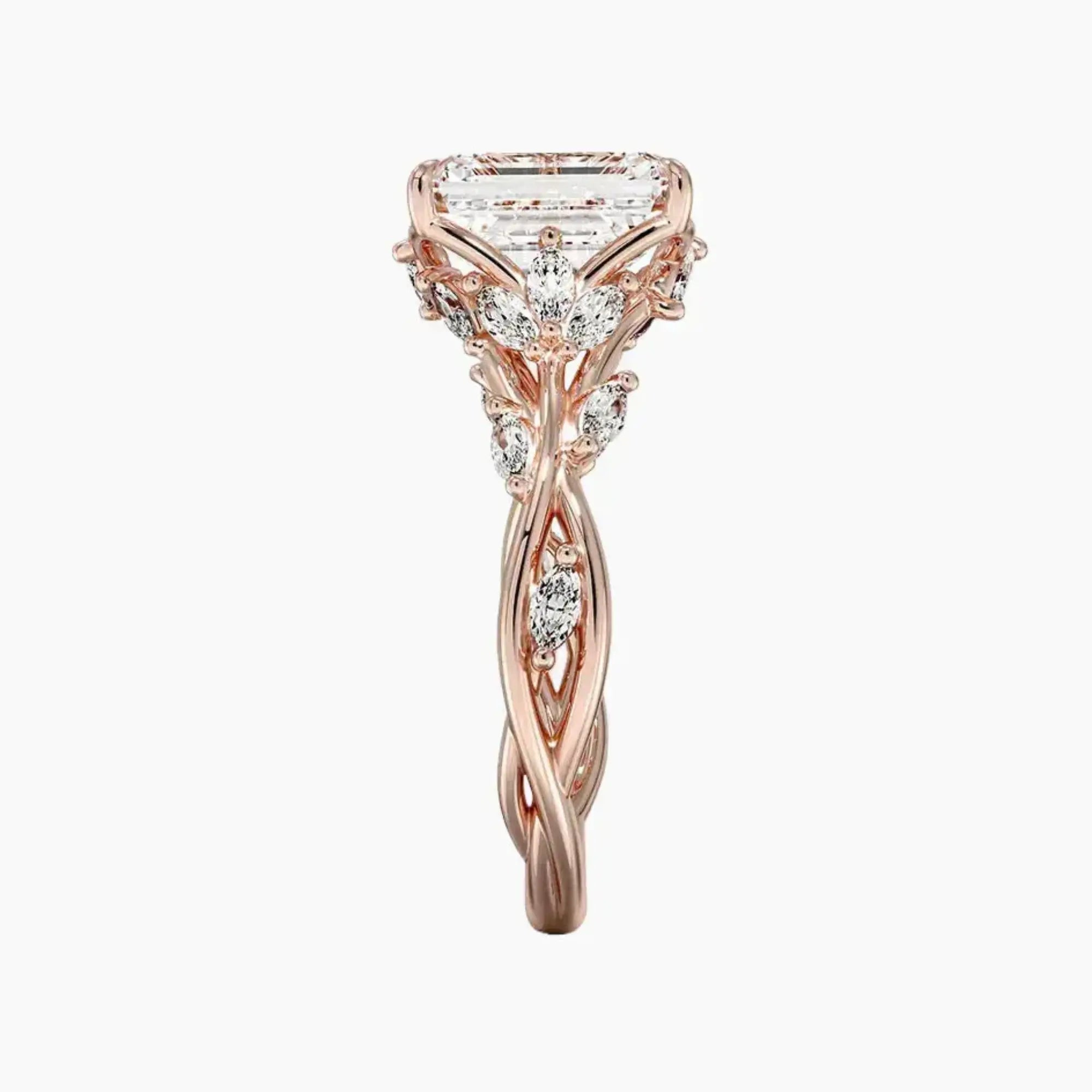 OBSER262 - Melia Emerald engagement ring setting view 6