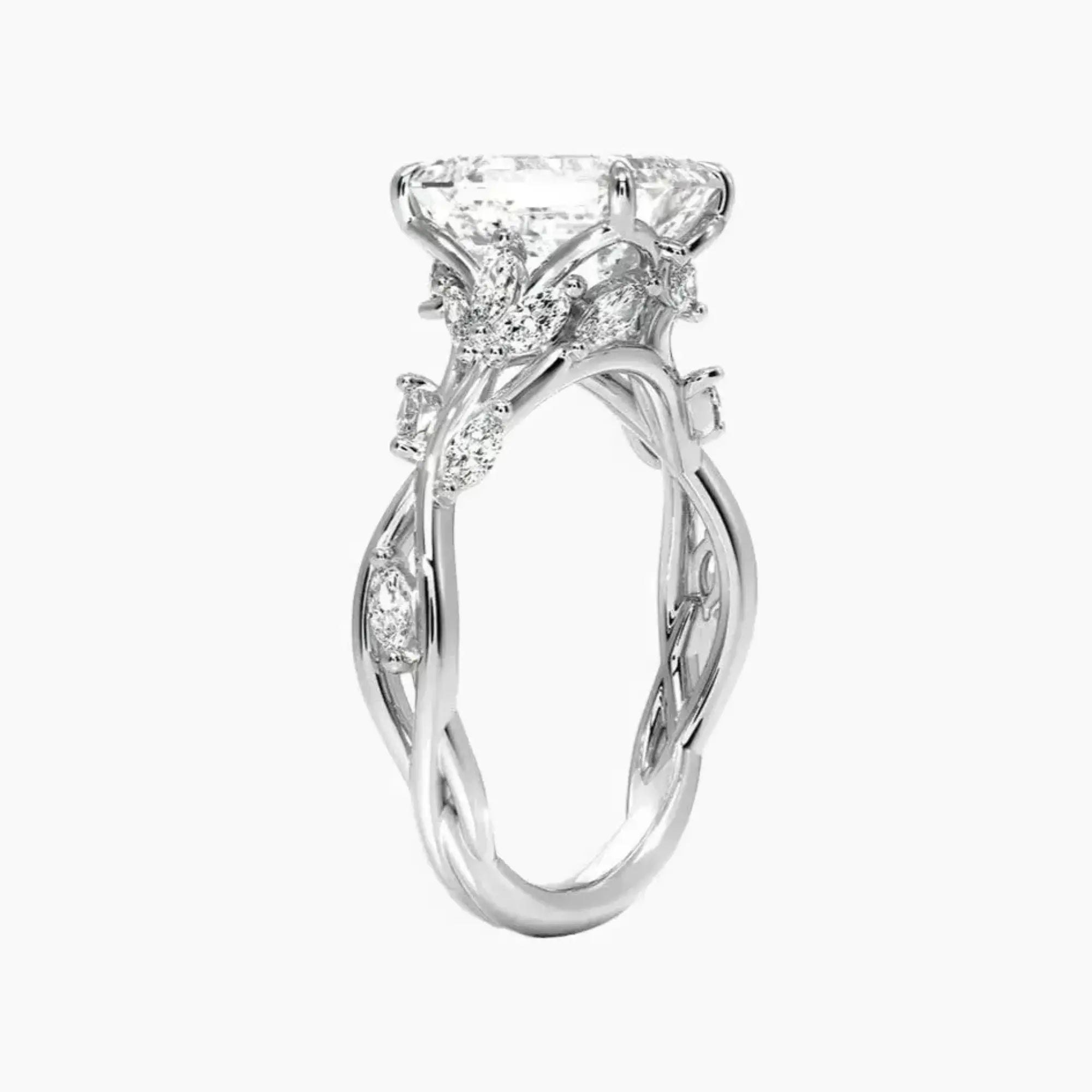 OBSER262 - Melia Emerald engagement ring setting view 2