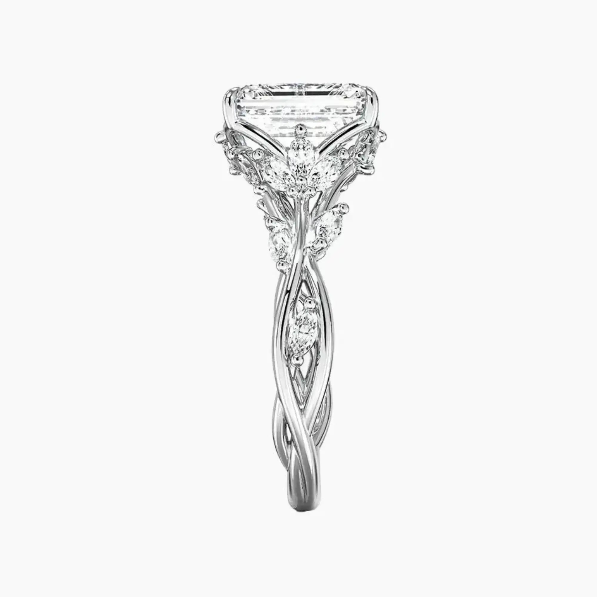 OBSER262 - Melia Emerald engagement ring setting view 3