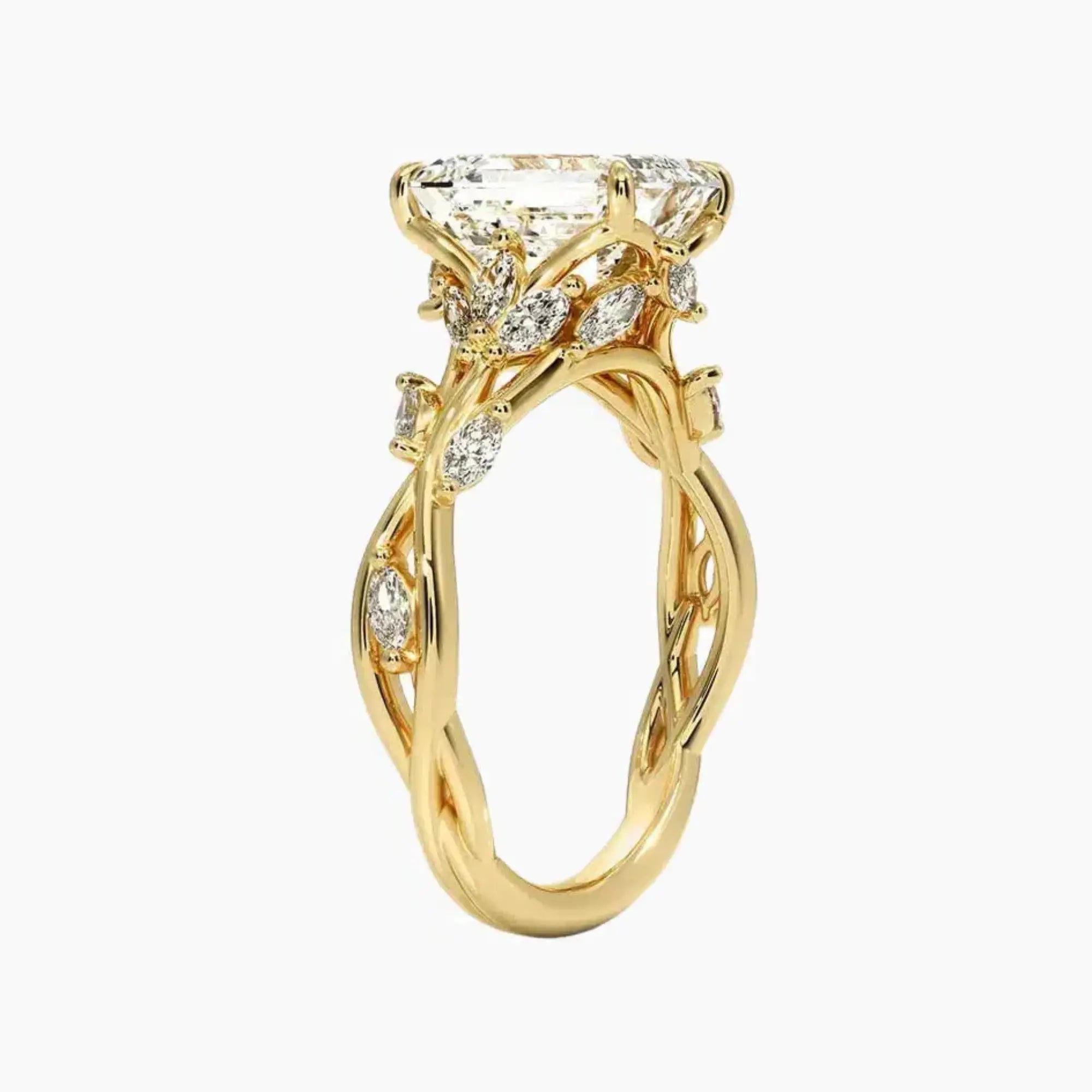 OBSER262 - Melia Emerald engagement ring setting view 8