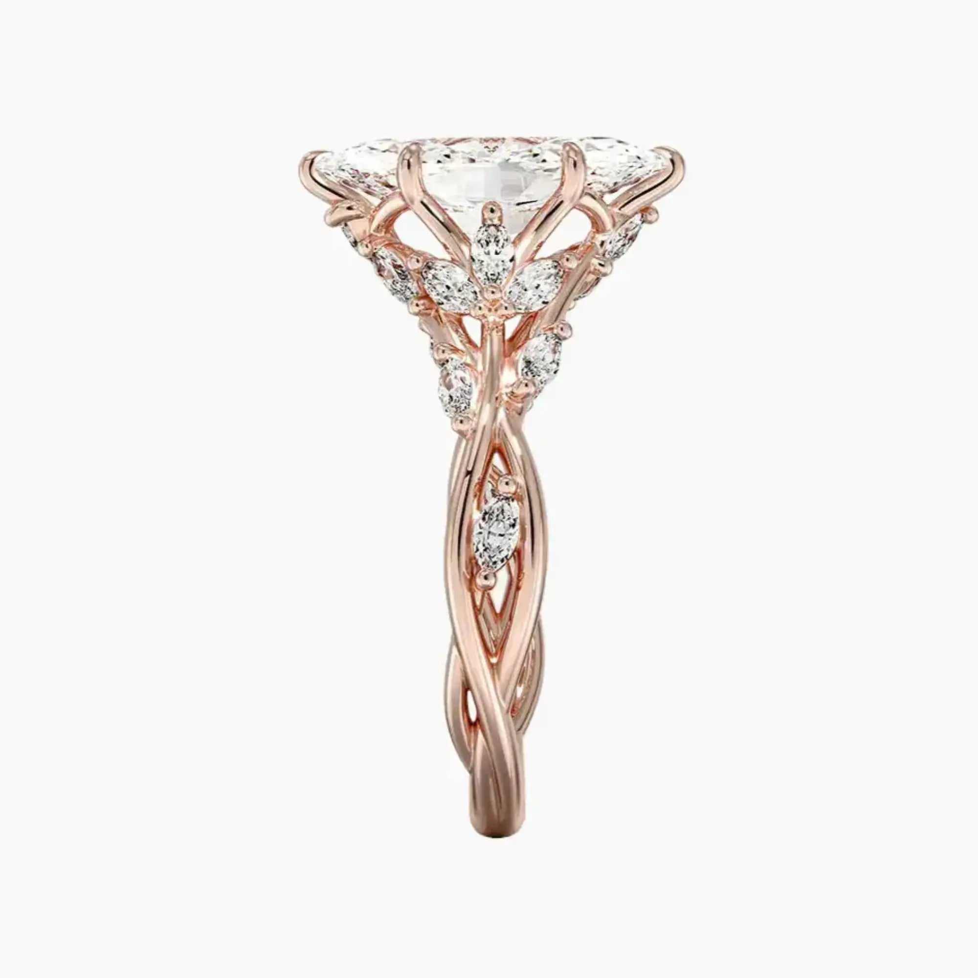 OBSER002 - Melia Marquise engagement ring setting view 6