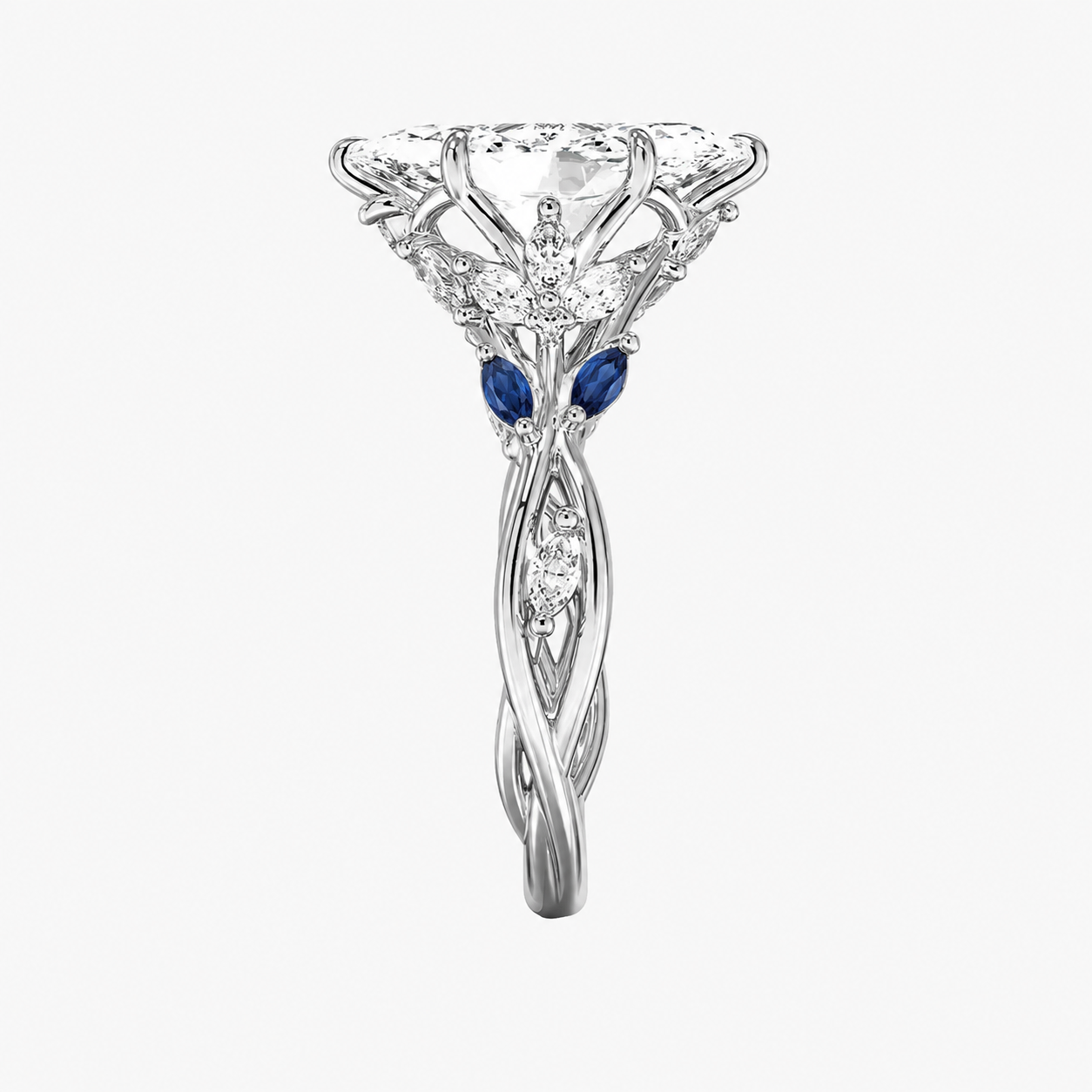 OBSER002 - Melia Marquise engagement ring setting view 10