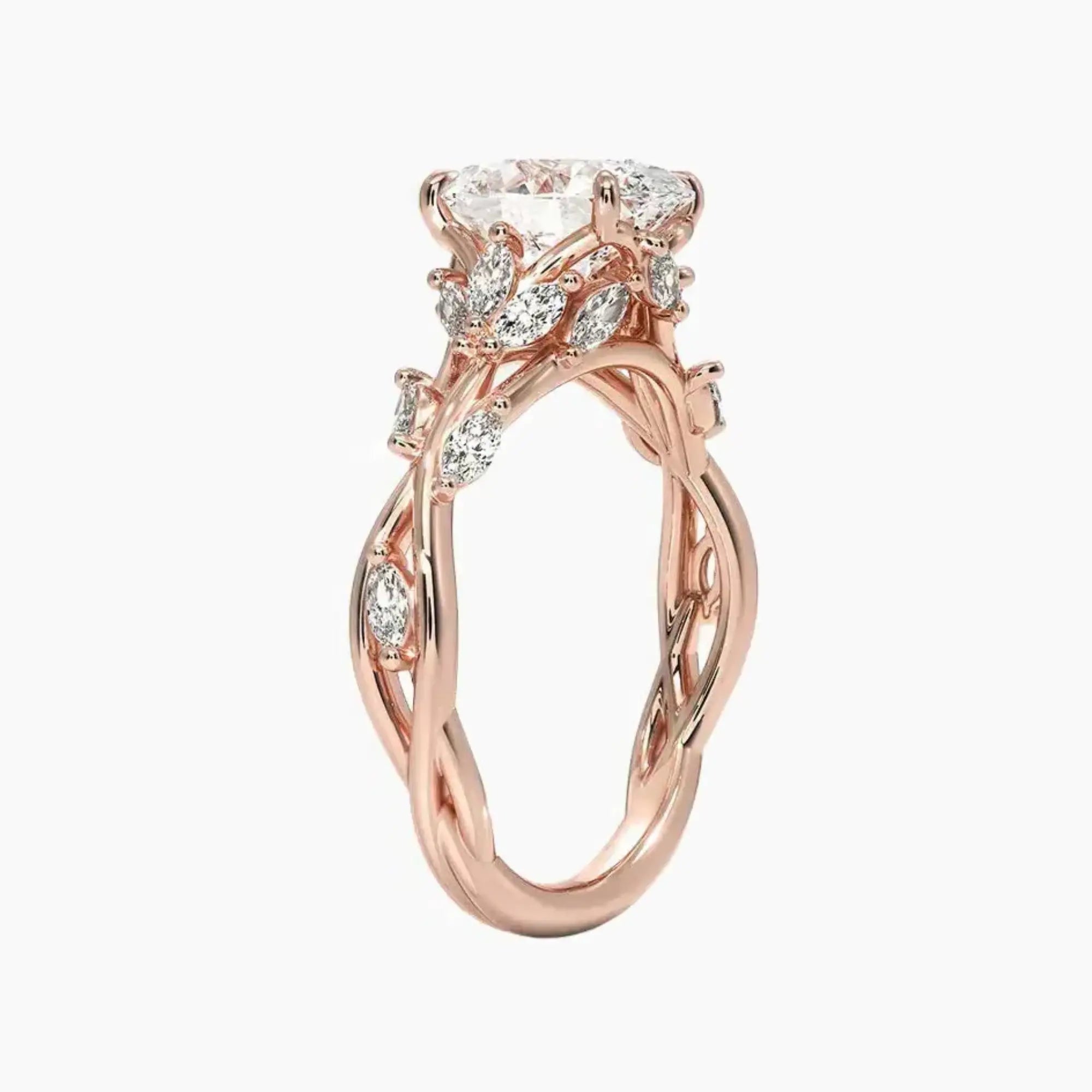 OBSER029 - Melia Oval engagement ring setting view 5