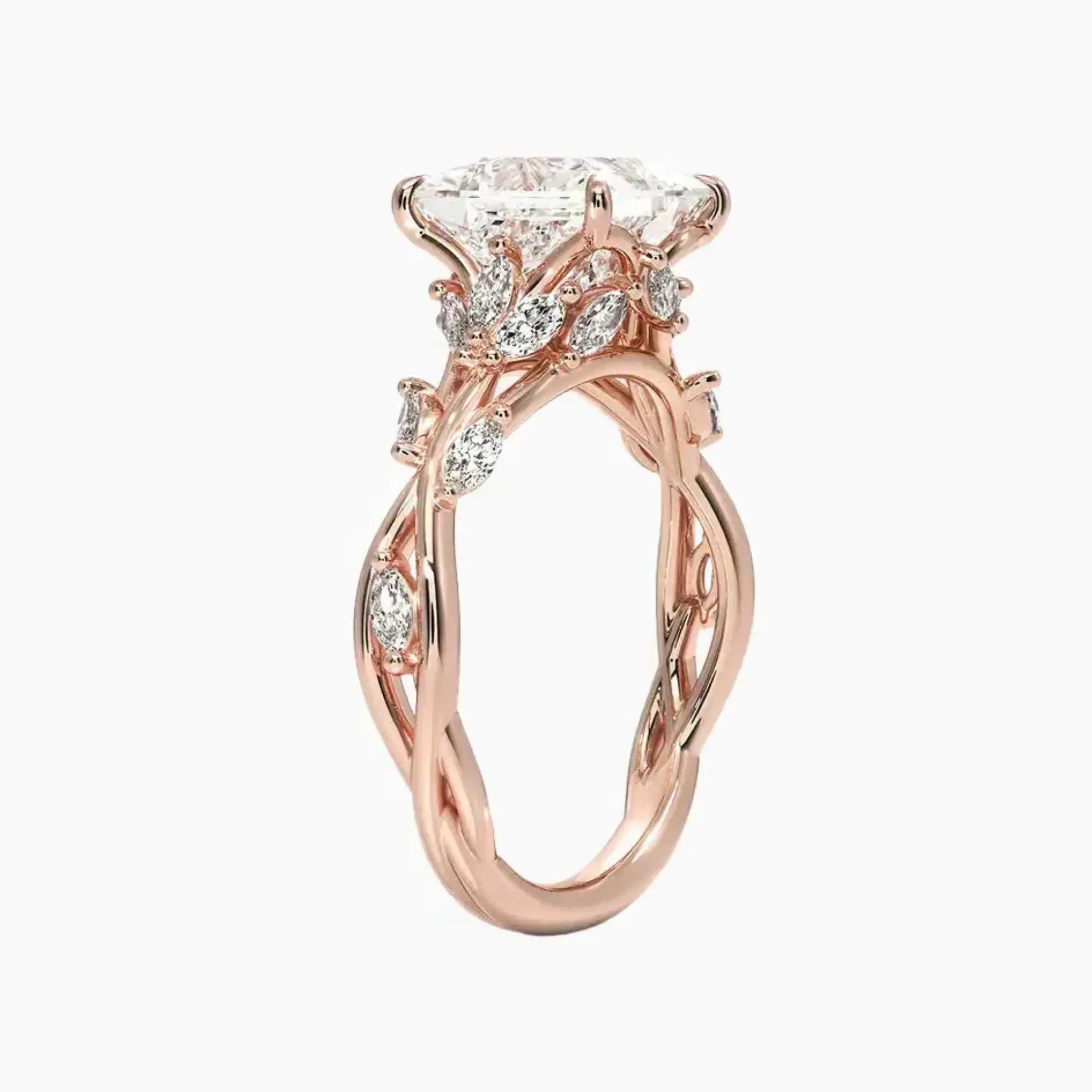 OBSER263 - Melia Princess engagement ring setting view 5
