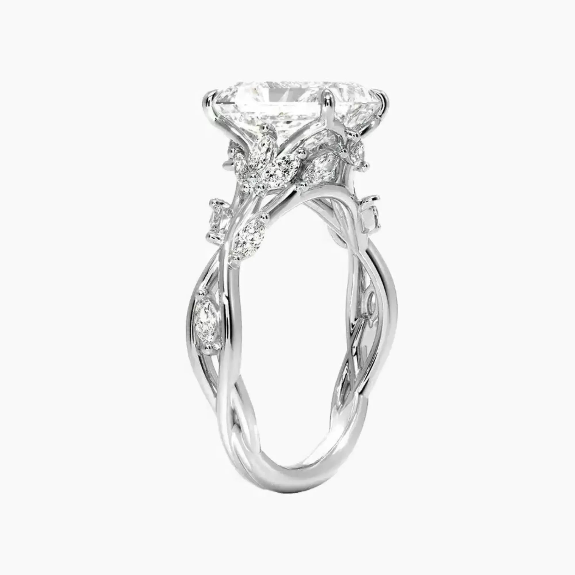 OBSER064 - Melia Radiant engagement ring setting view 2