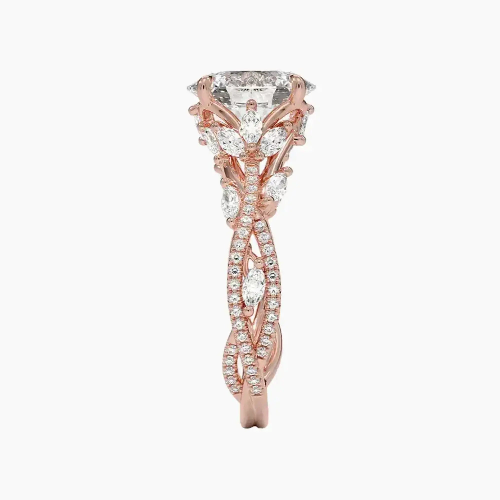OBSER062 - Melia Adorned Oval engagement ring setting view 6