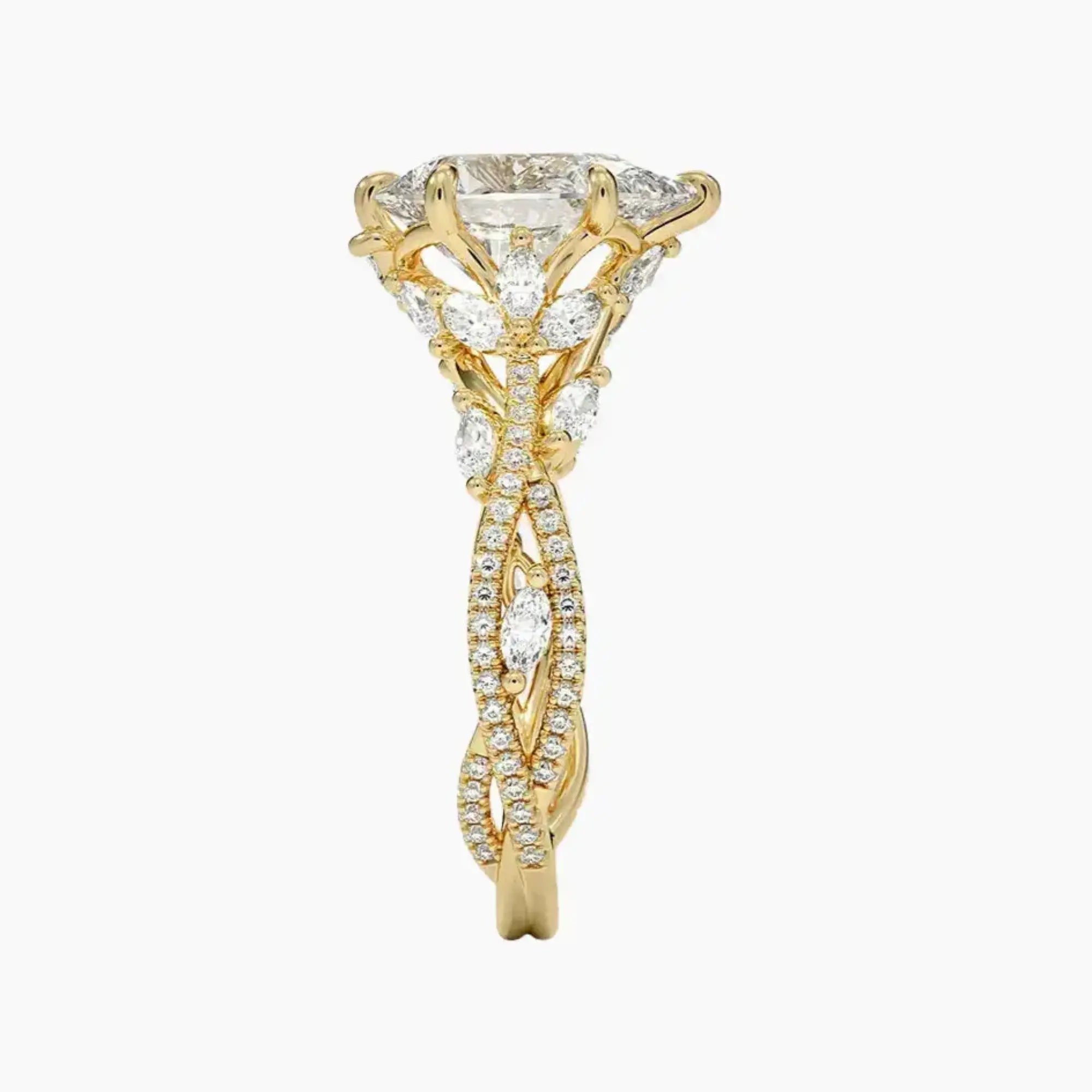 OBSER061 - Melia Adorned Pear engagement ring setting view 9