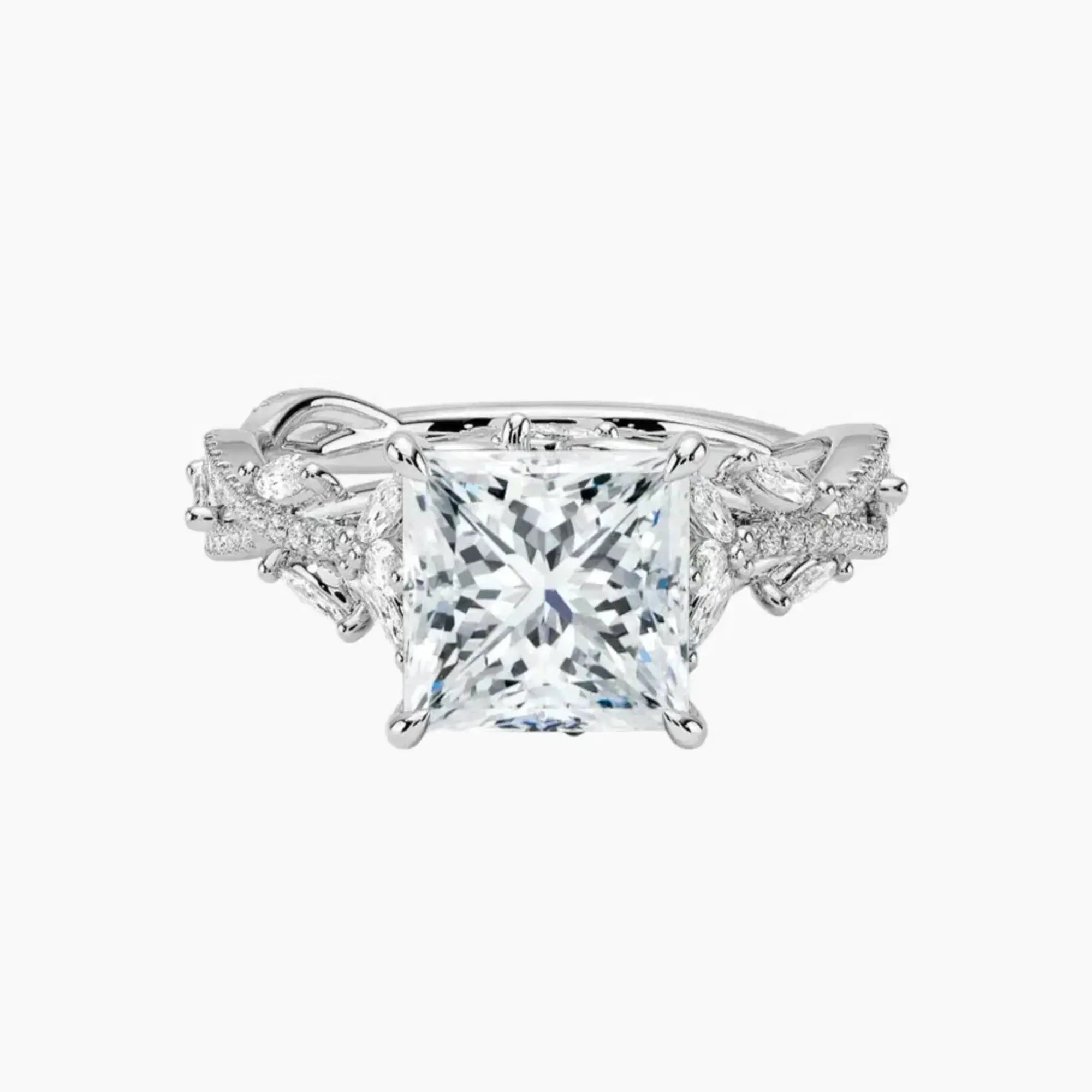 OBSER138 - Melia Adorned Princess engagement ring setting view 1