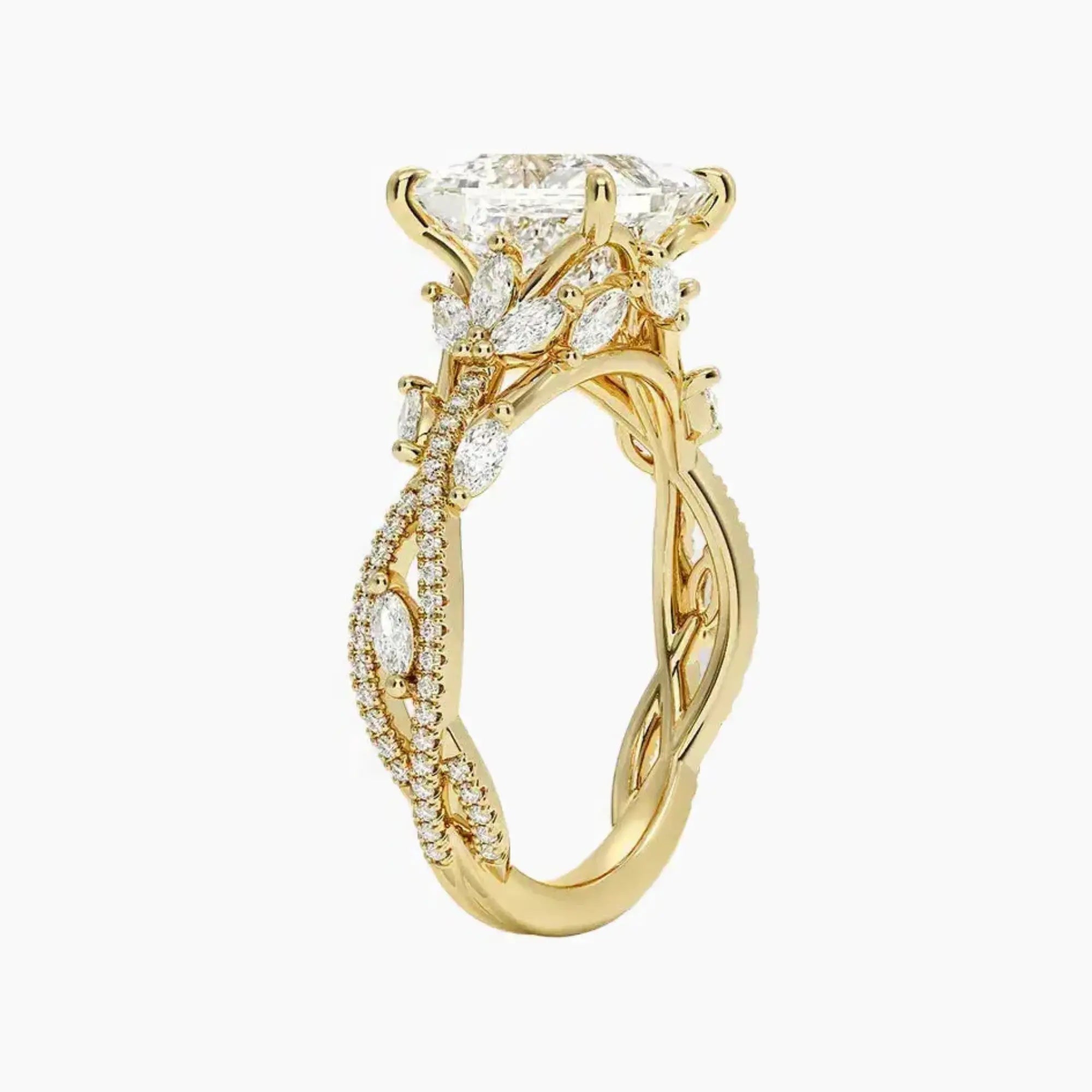 OBSER138 - Melia Adorned Princess engagement ring setting view 8