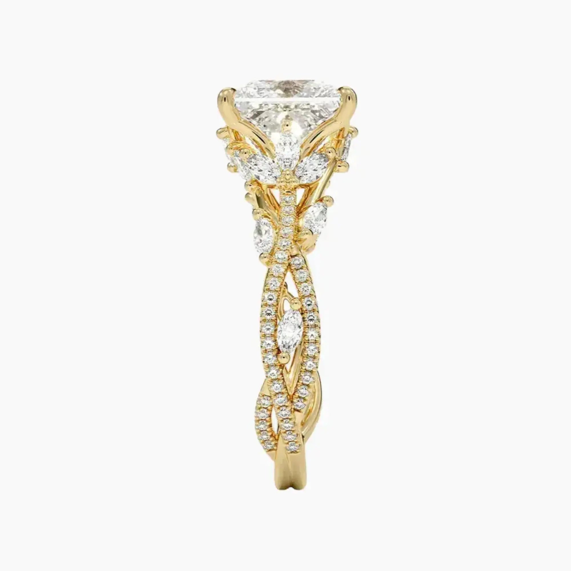 OBSER138 - Melia Adorned Princess engagement ring setting view 9