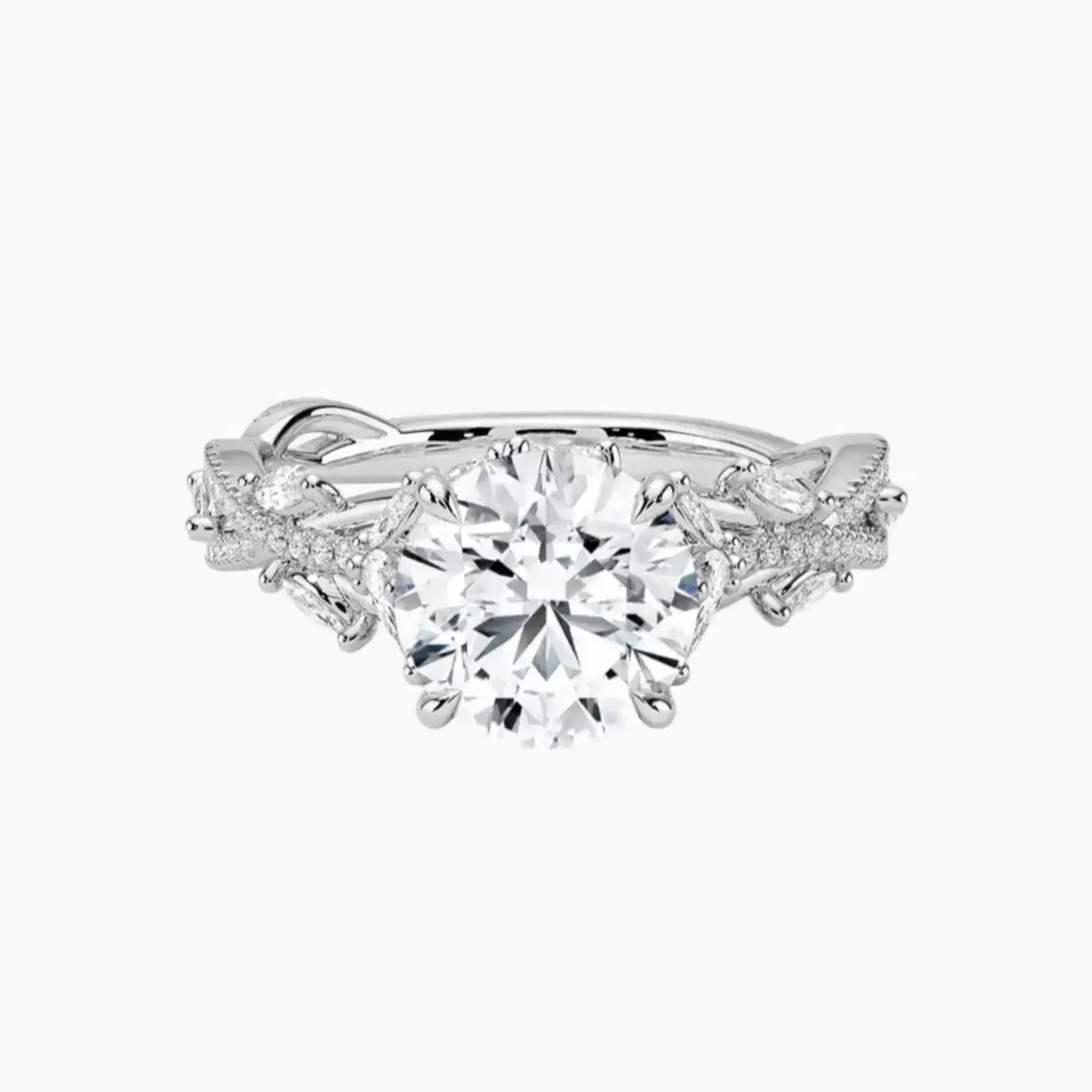 OBSER063 - Melia Adorned Round engagement ring setting view 1