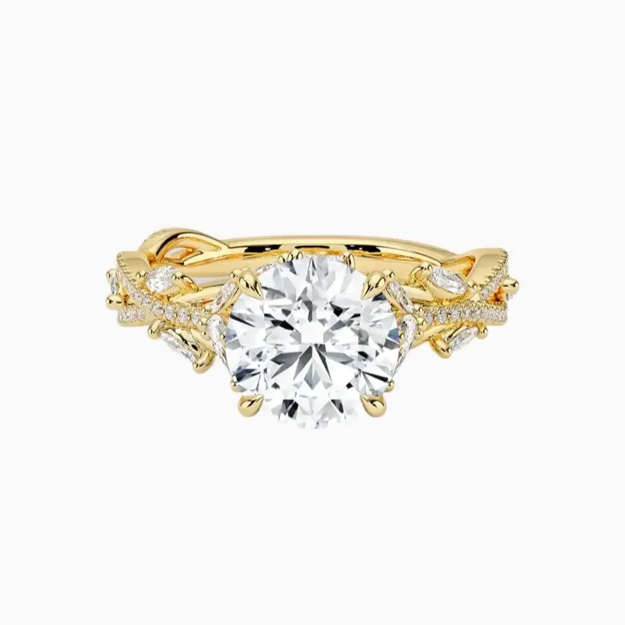 OBSER063 - Melia Adorned Round engagement ring setting view 7